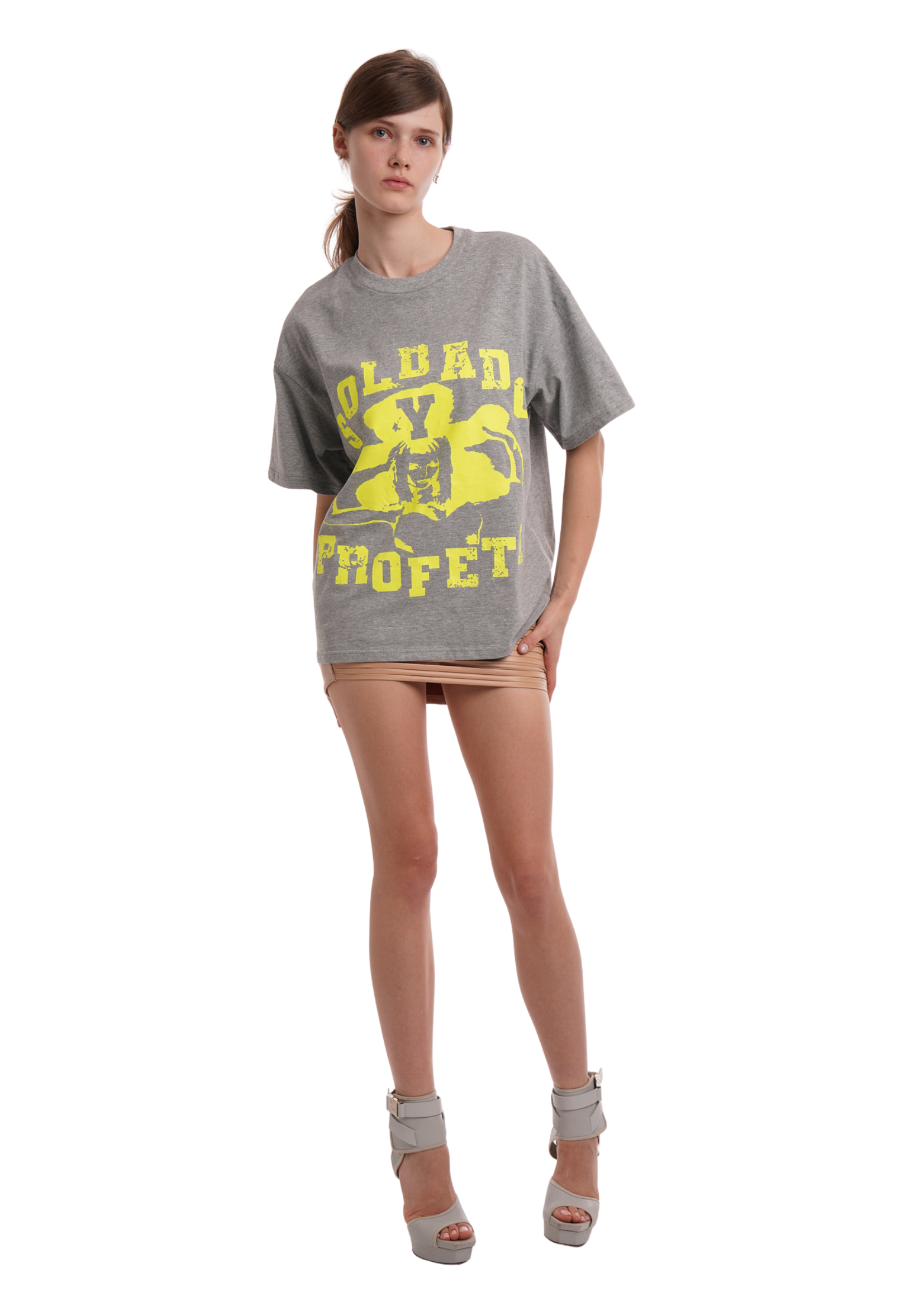 SOLDADO OVERSIZED TSHIRT IN GREY MARL