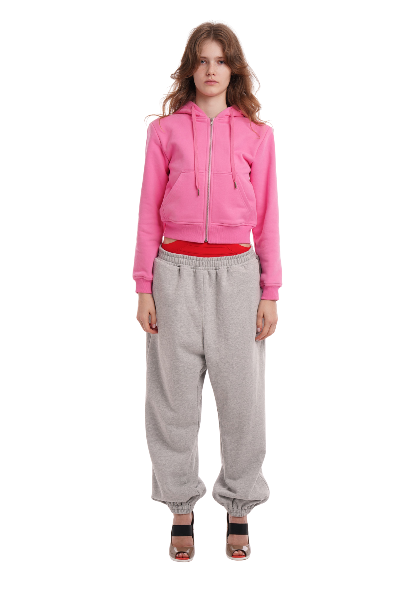 SWEATS SET HOODIE IN WORN ROSIE PINK