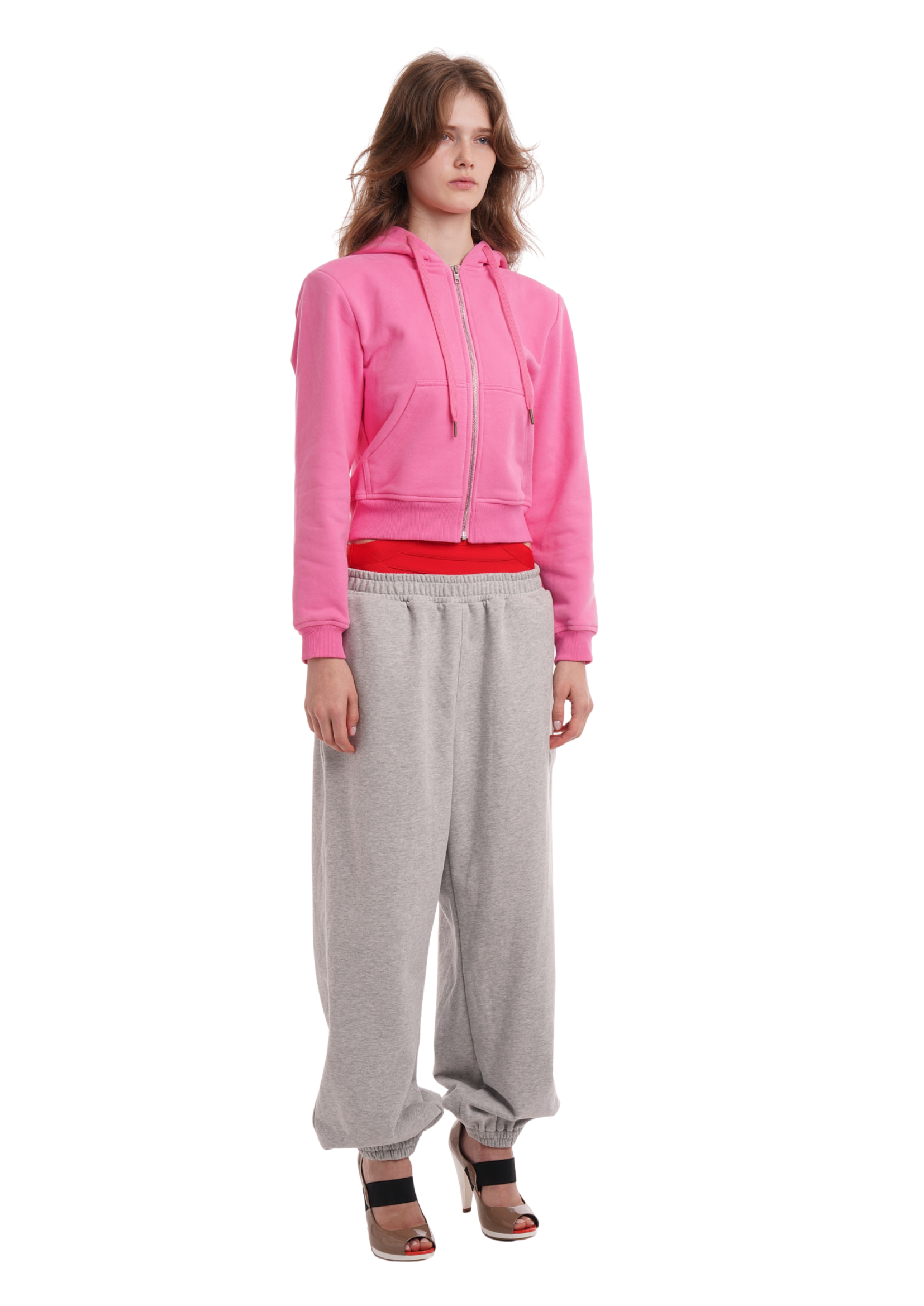 SWEATS SET HOODIE IN WORN ROSIE PINK