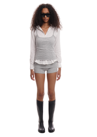 BOOTY SHORTS IN GREY MARL