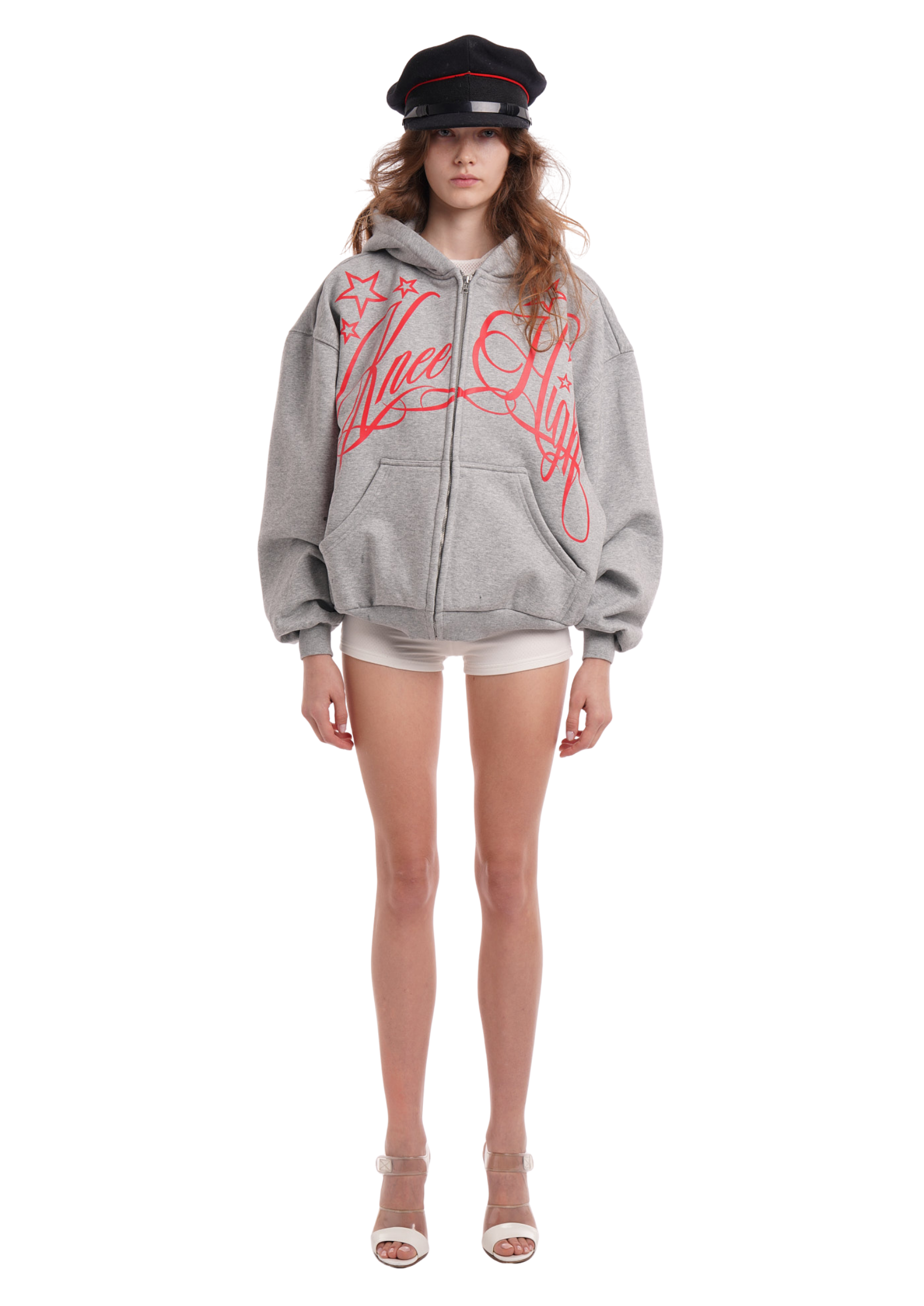 STARDOM HOODIE IN GREY MARL