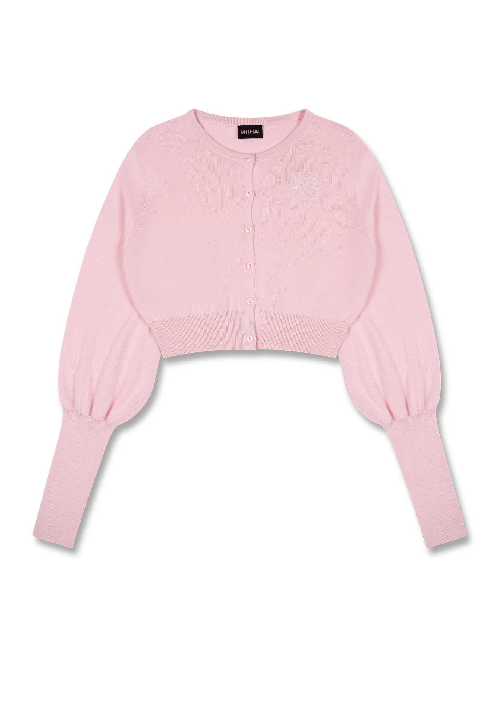 THE LONG BUBBLE CARDI IN BUBBLEGUM