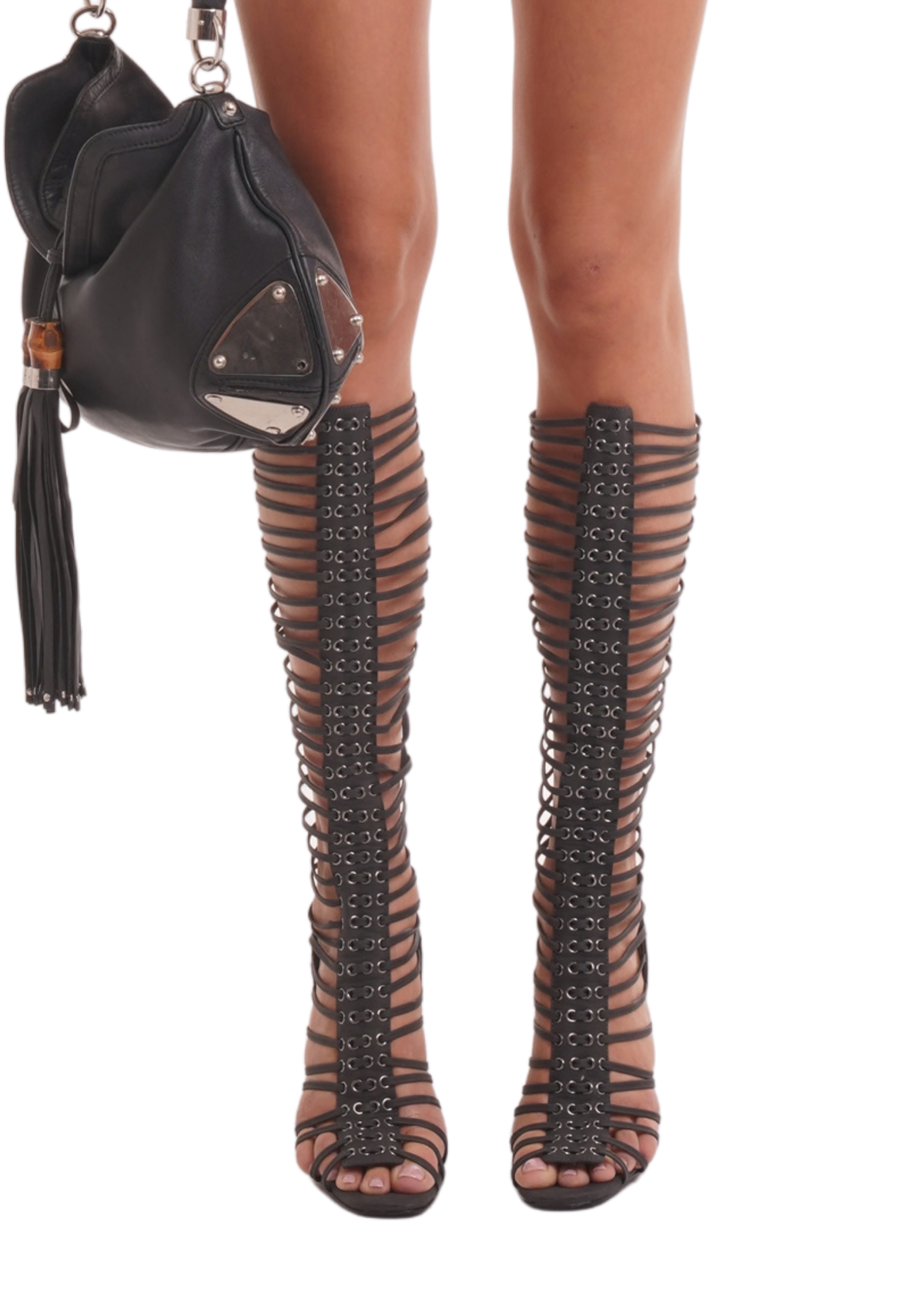 LOCK UP HEELS IN VINTAGE GREY