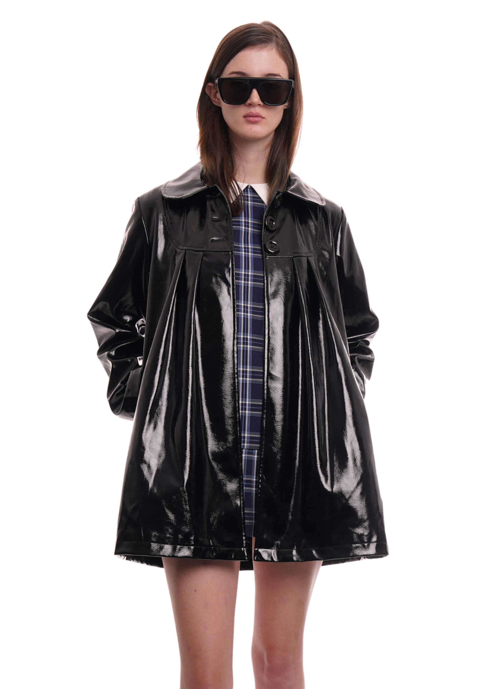 AFTER DARK COAT IN BLACK GLOSS