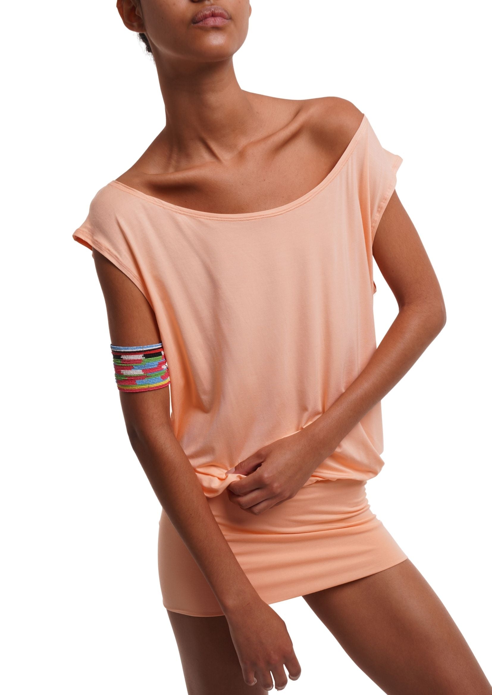 THE REL DRESS IN APRICOT