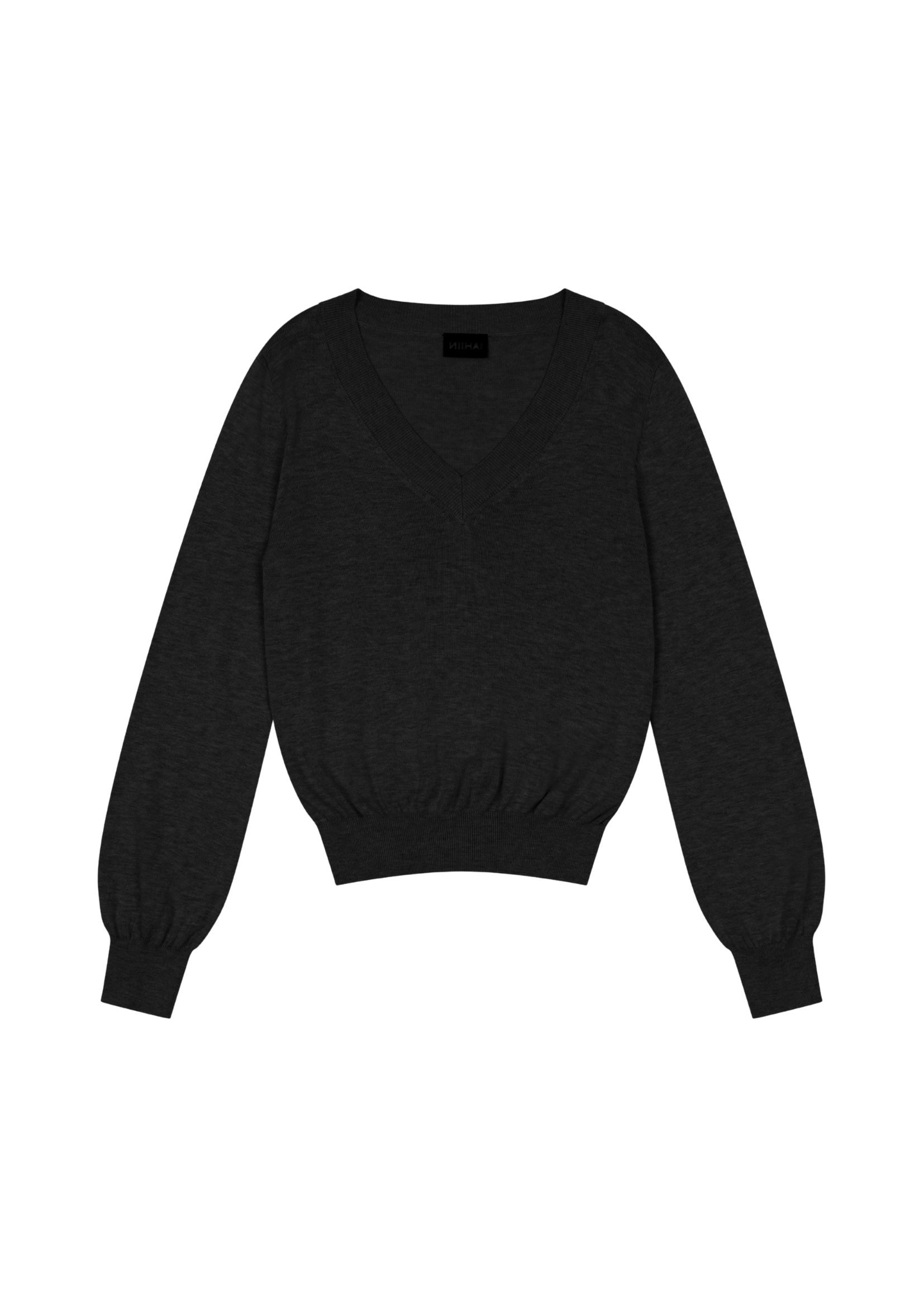 PULL OVER CROP IN BLACK