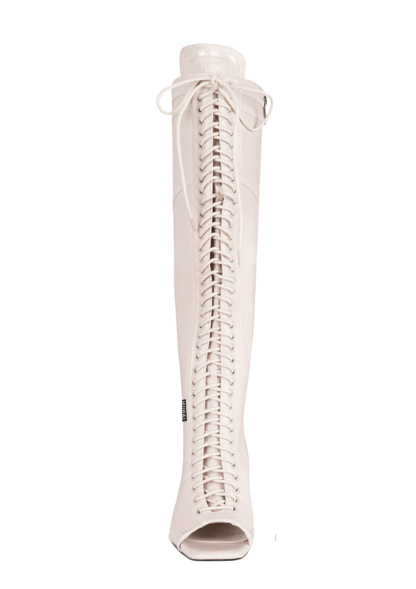 THE STRIKER LACE UP BOOTS IN BEIGE
