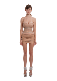 THE LAZER CUT CORSET IN BEIGE