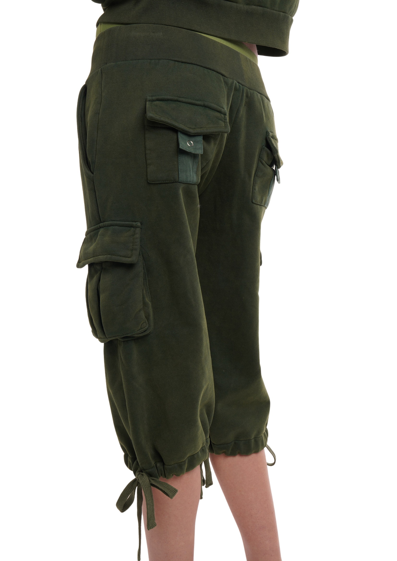 UTILITY TRACK CAPRIS IN MILITARY GREEN
