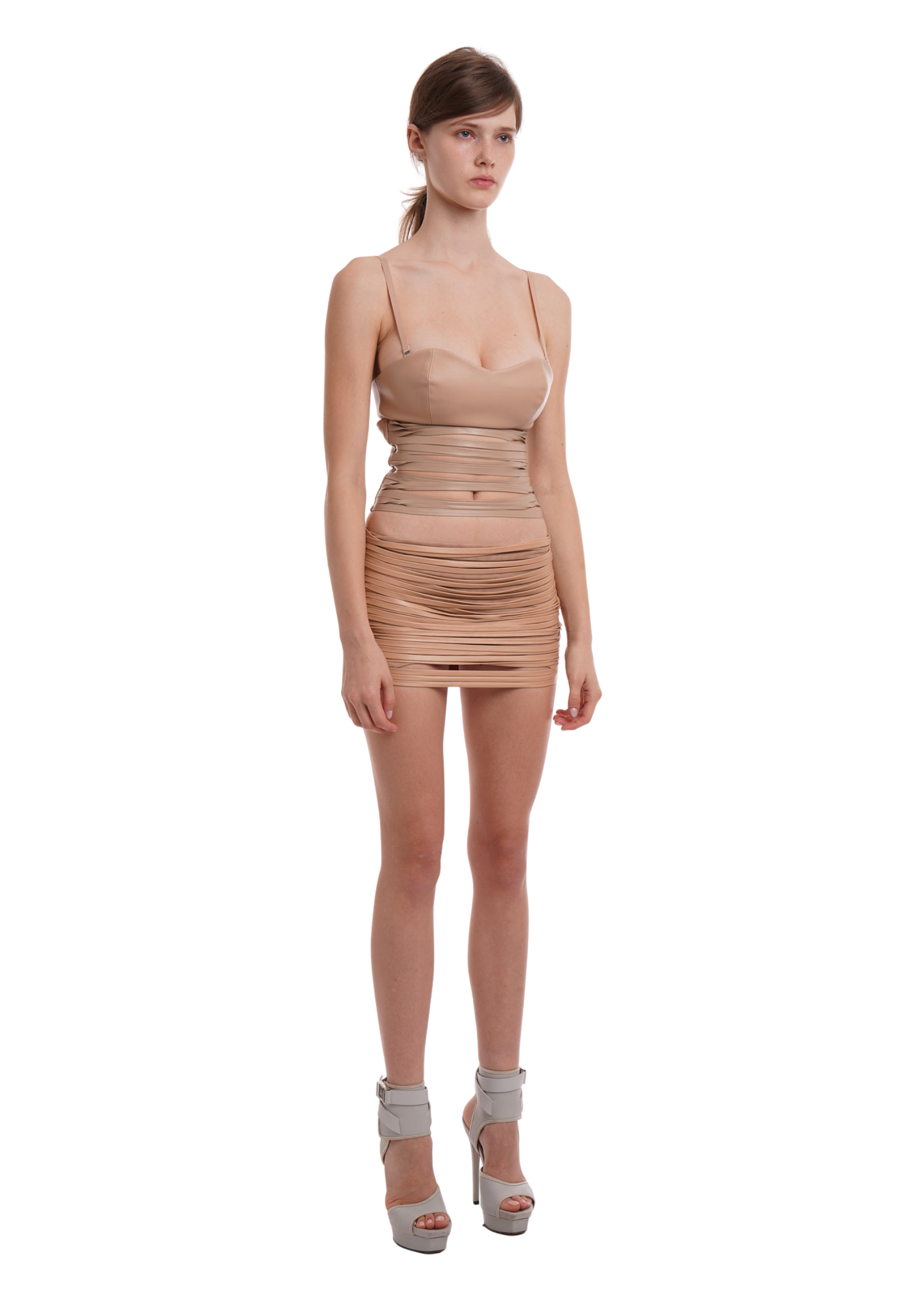 THE LAZER SKIRT IN BEIGE
