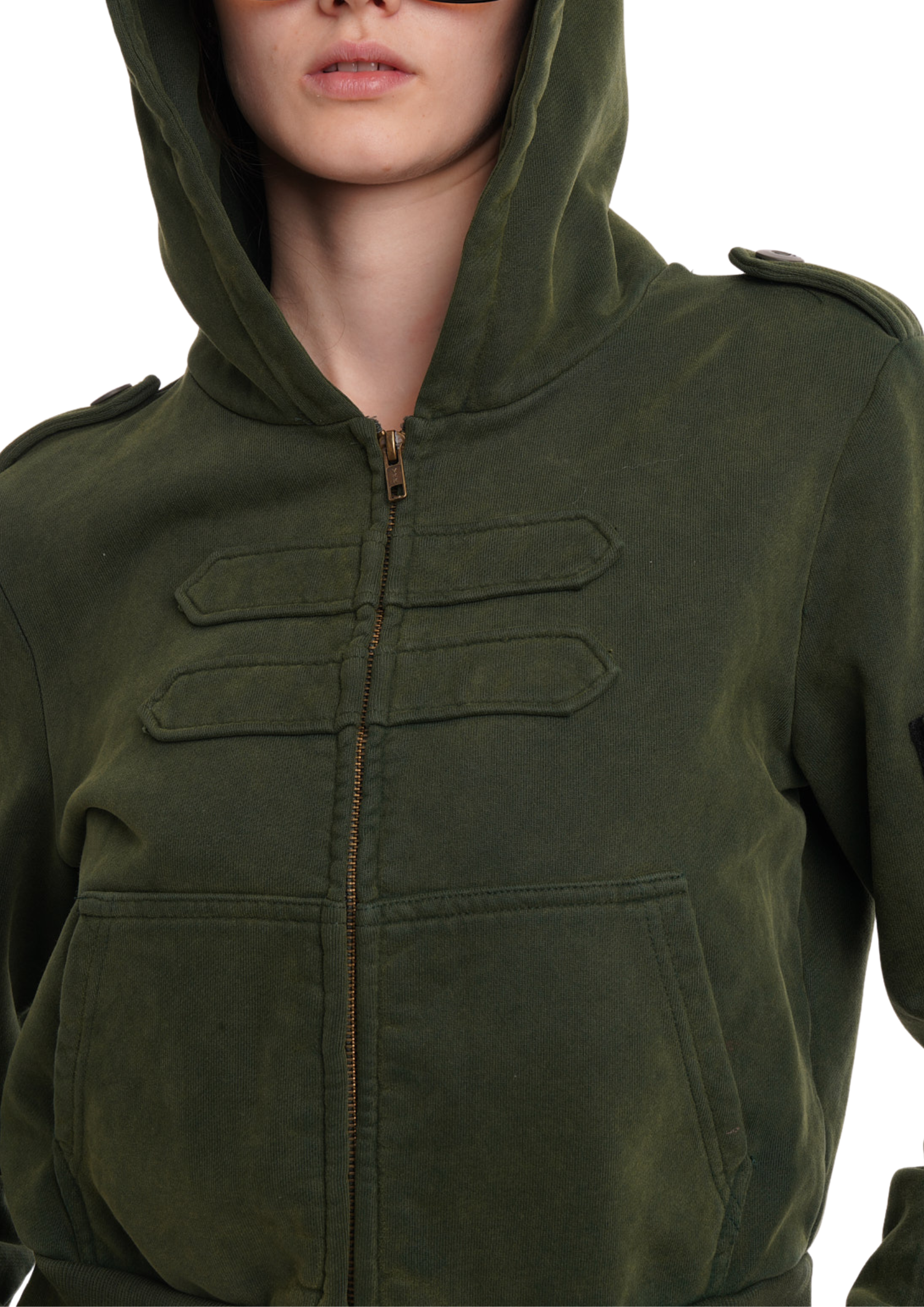 COMBAT HOODIE IN MILITARY GREEN