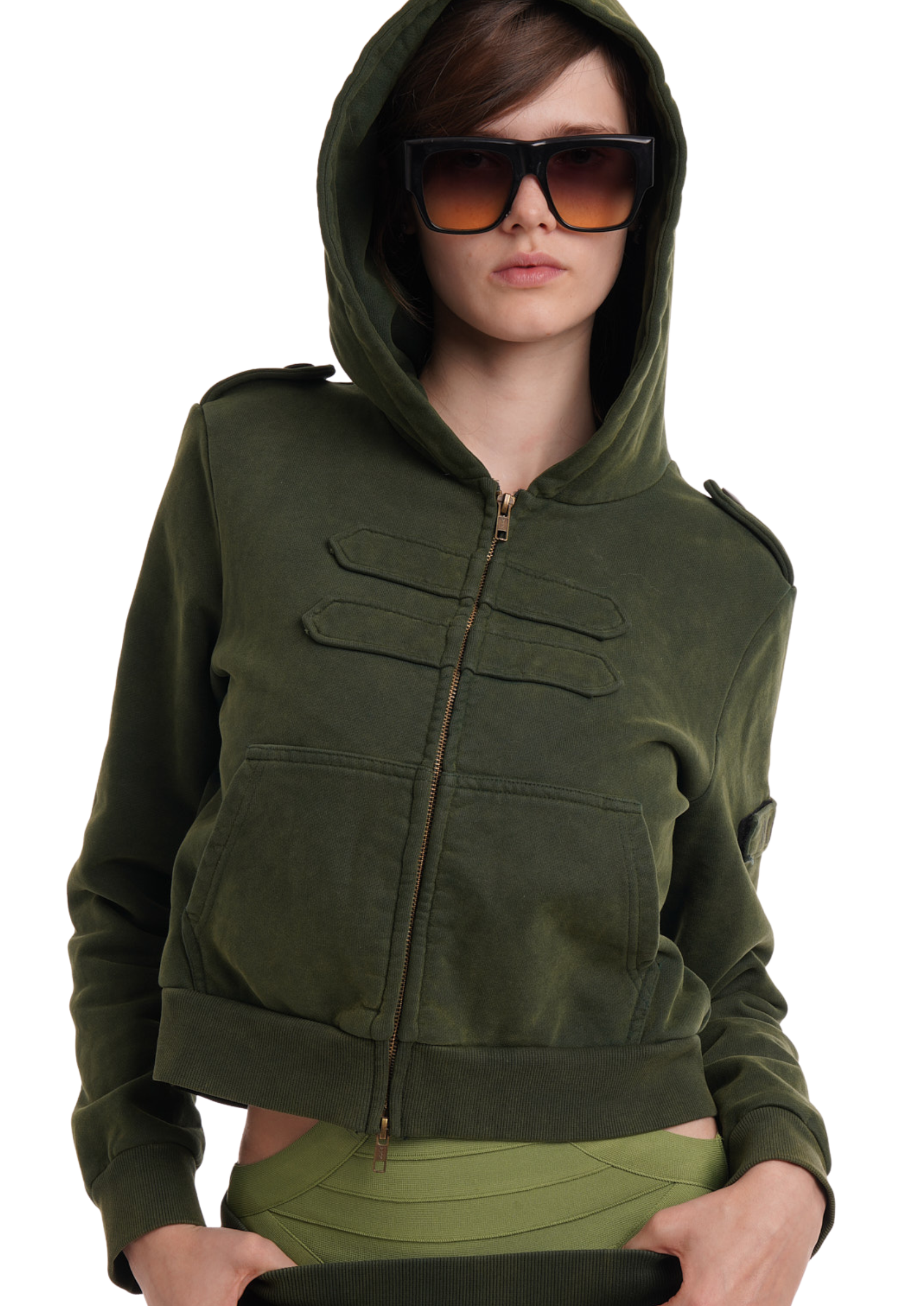 COMBAT HOODIE IN MILITARY GREEN