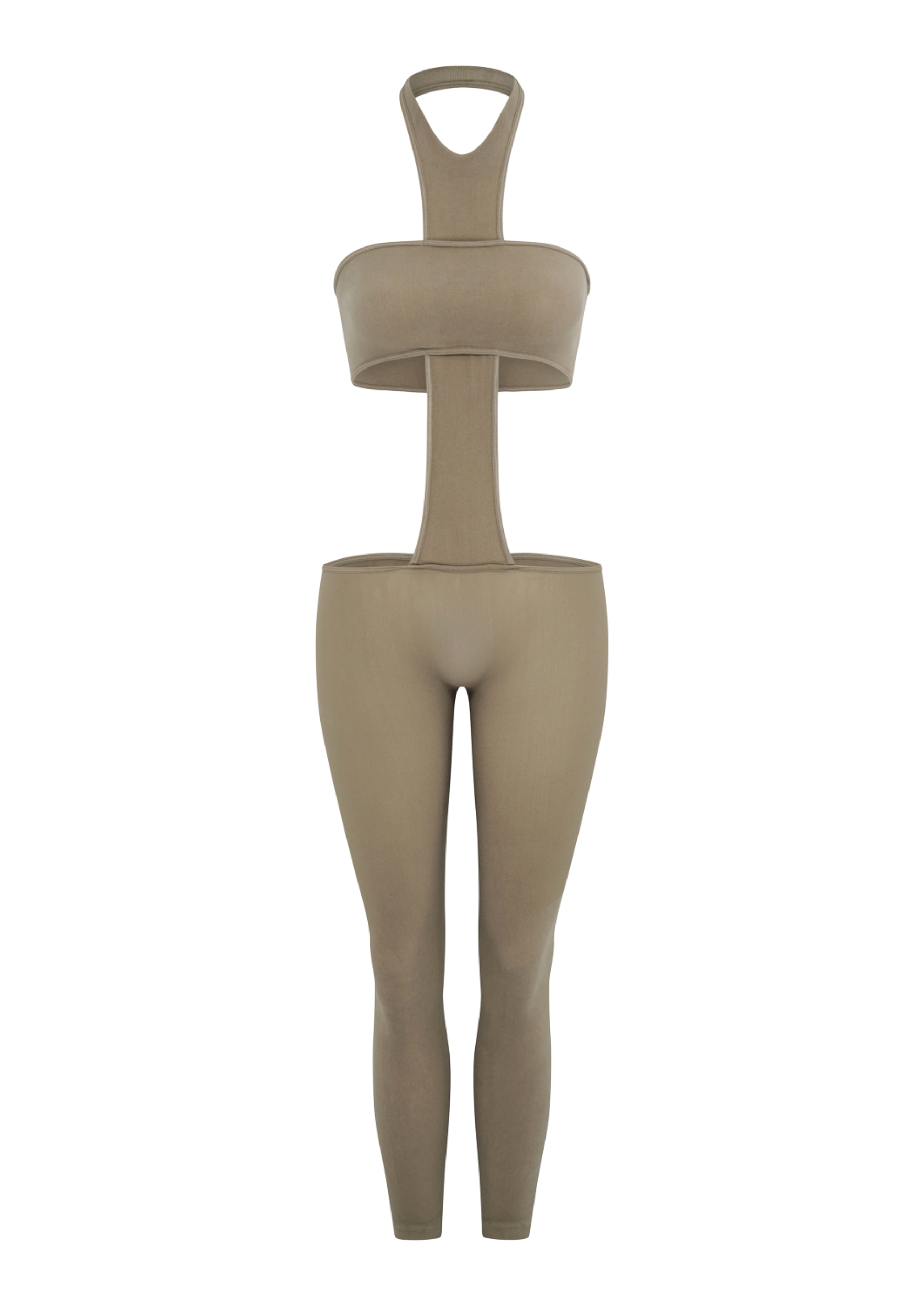 THE CROSS JUMPSUIT IN LIGHT KHAKI