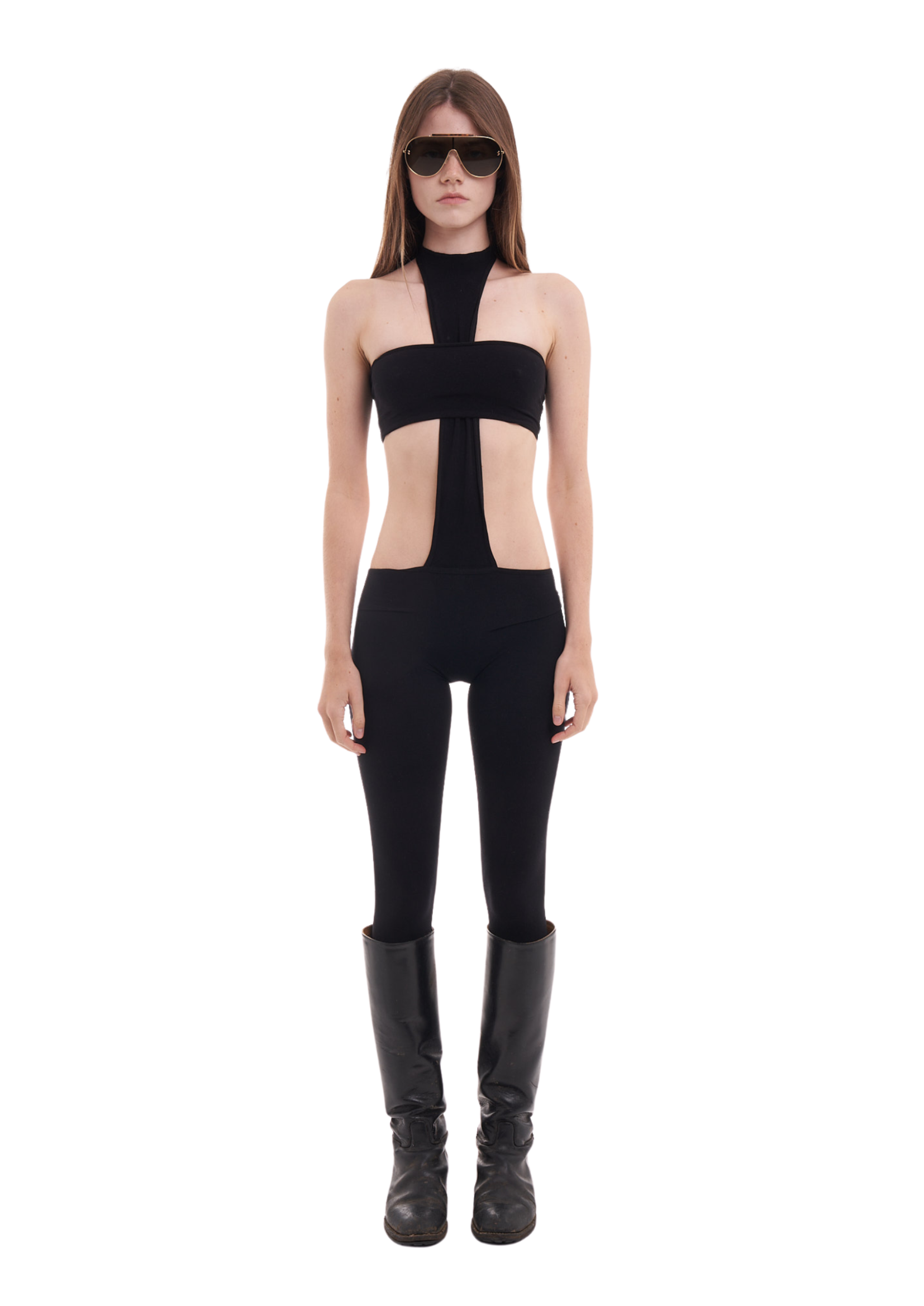 CROSS JUMPSUIT IN BLACK