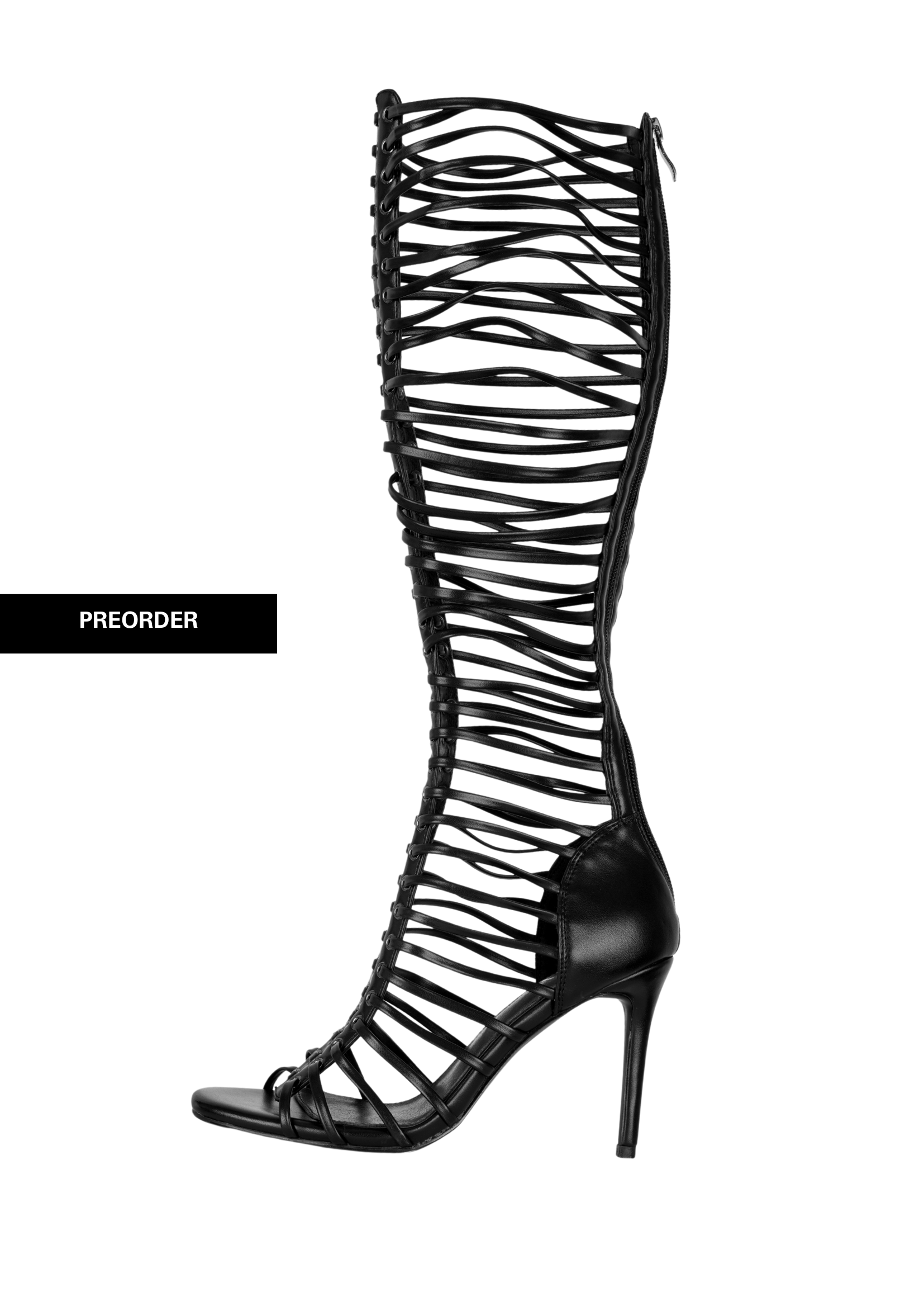 LOCK UP HEELS IN BLACK