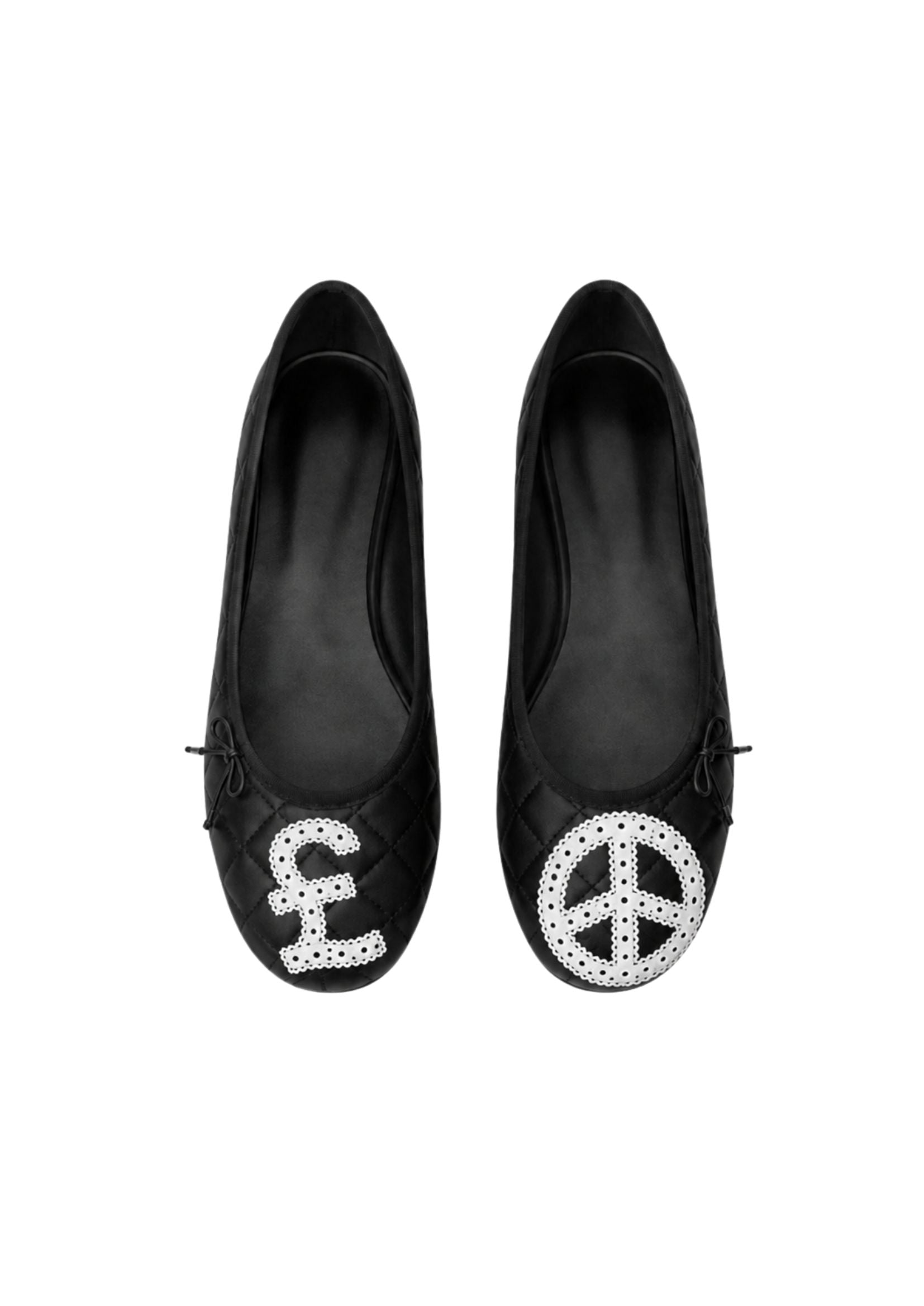 THE PEACE BALLET FLATS IN BLACK