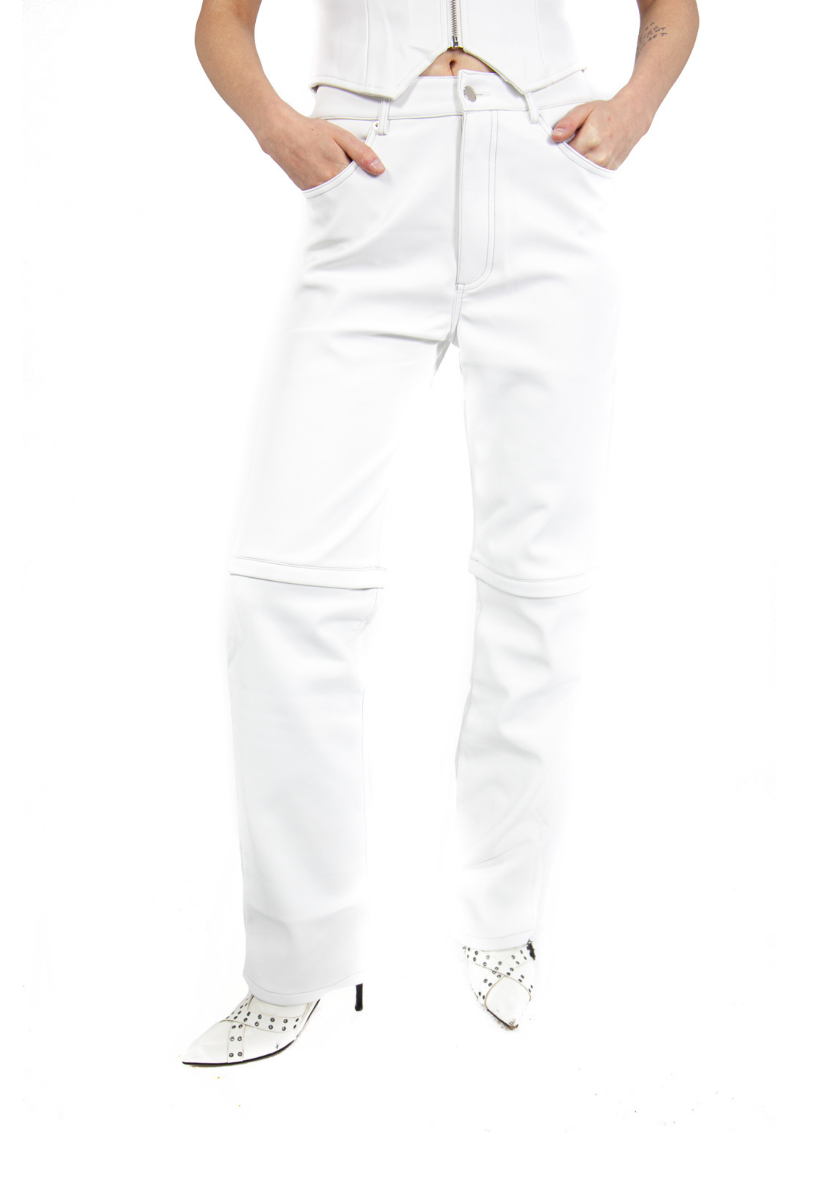 DETACH TROUSERS IN WHITE
