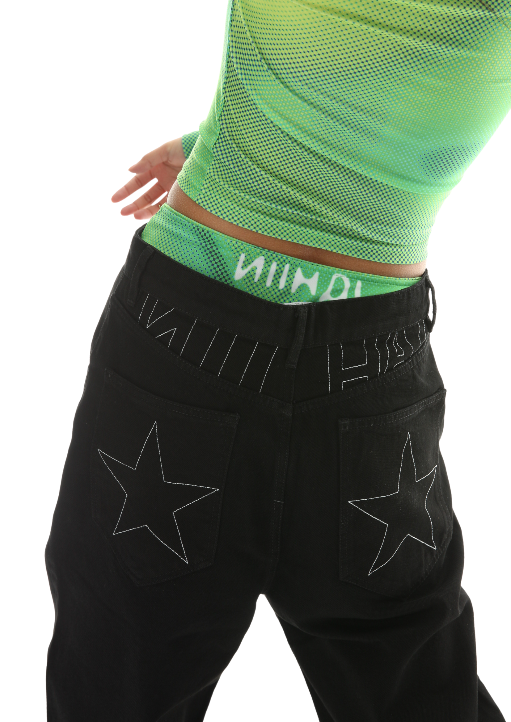 INFRA BOOTY SHORTS IN LIME