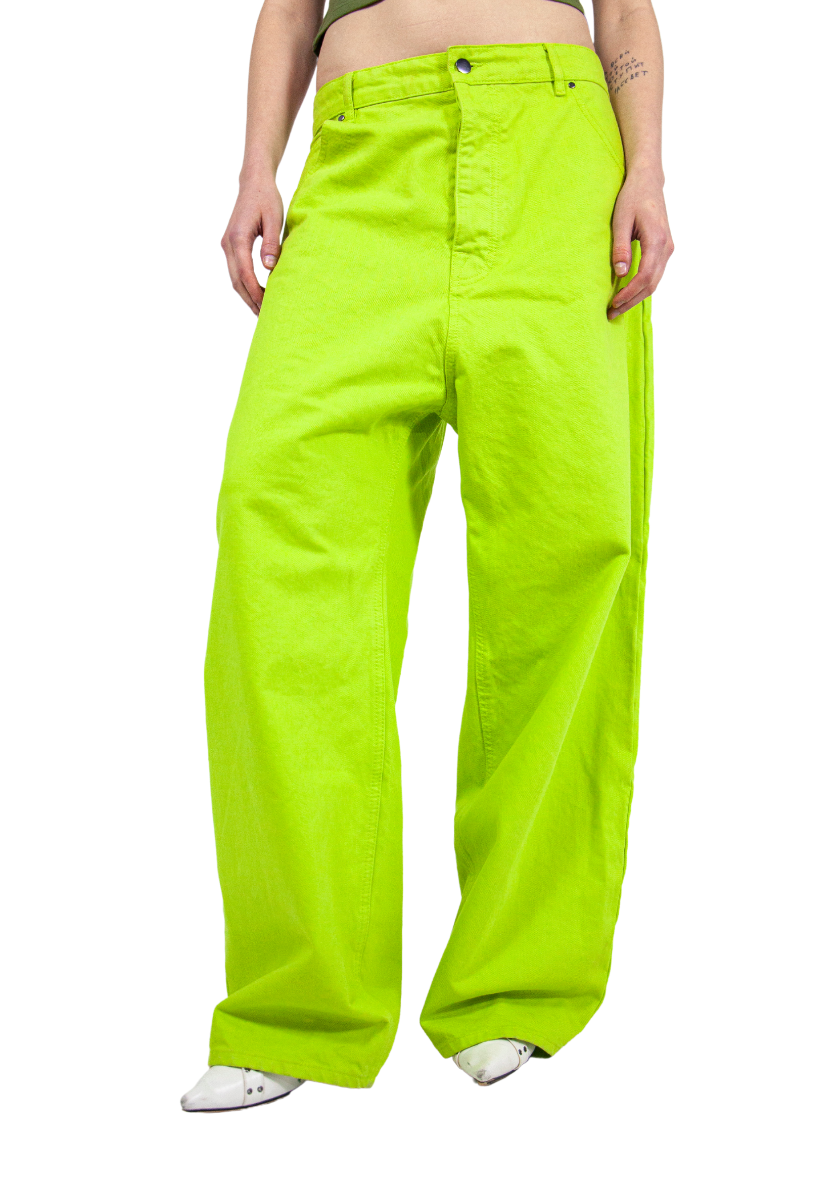 BAGGY JEANS IN LIME