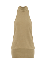 HALO DRESS IN SHEER OLIVE