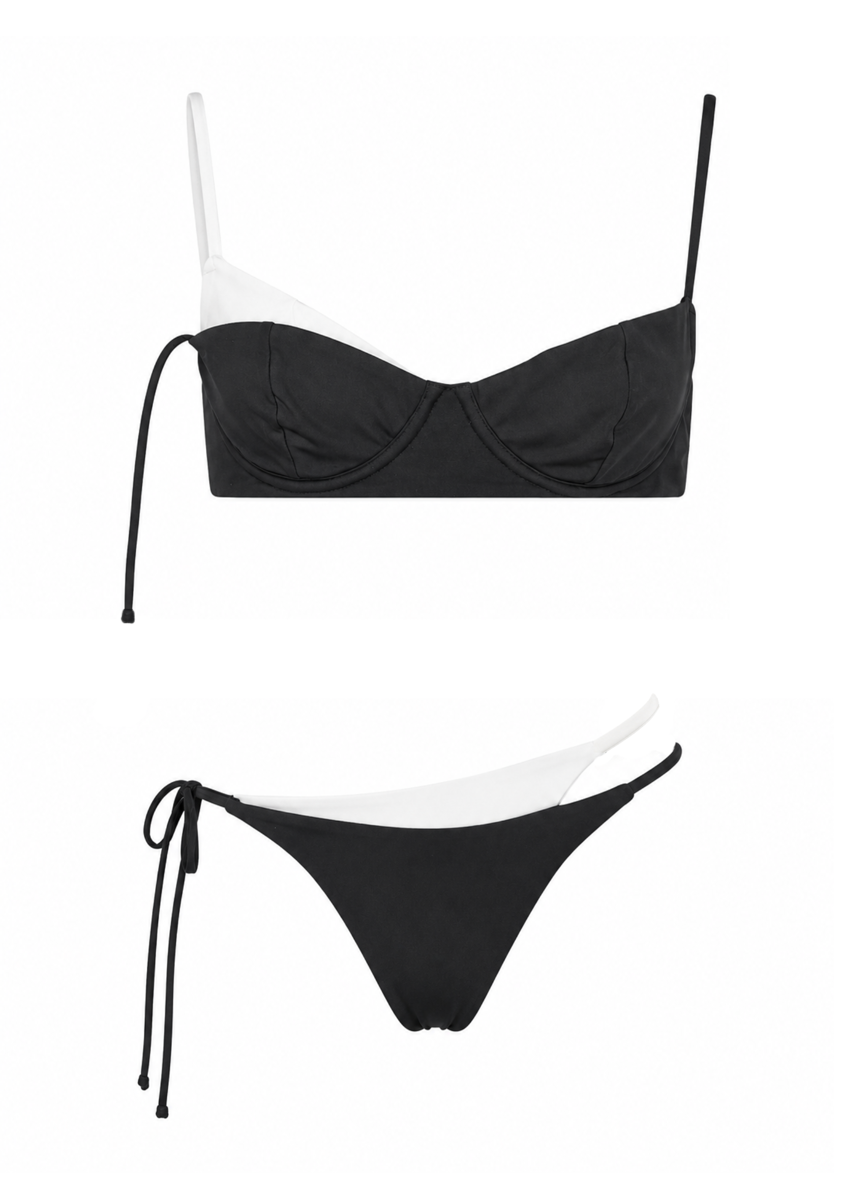 SLIP OUT BIKINI IN BLACK & WHITE
