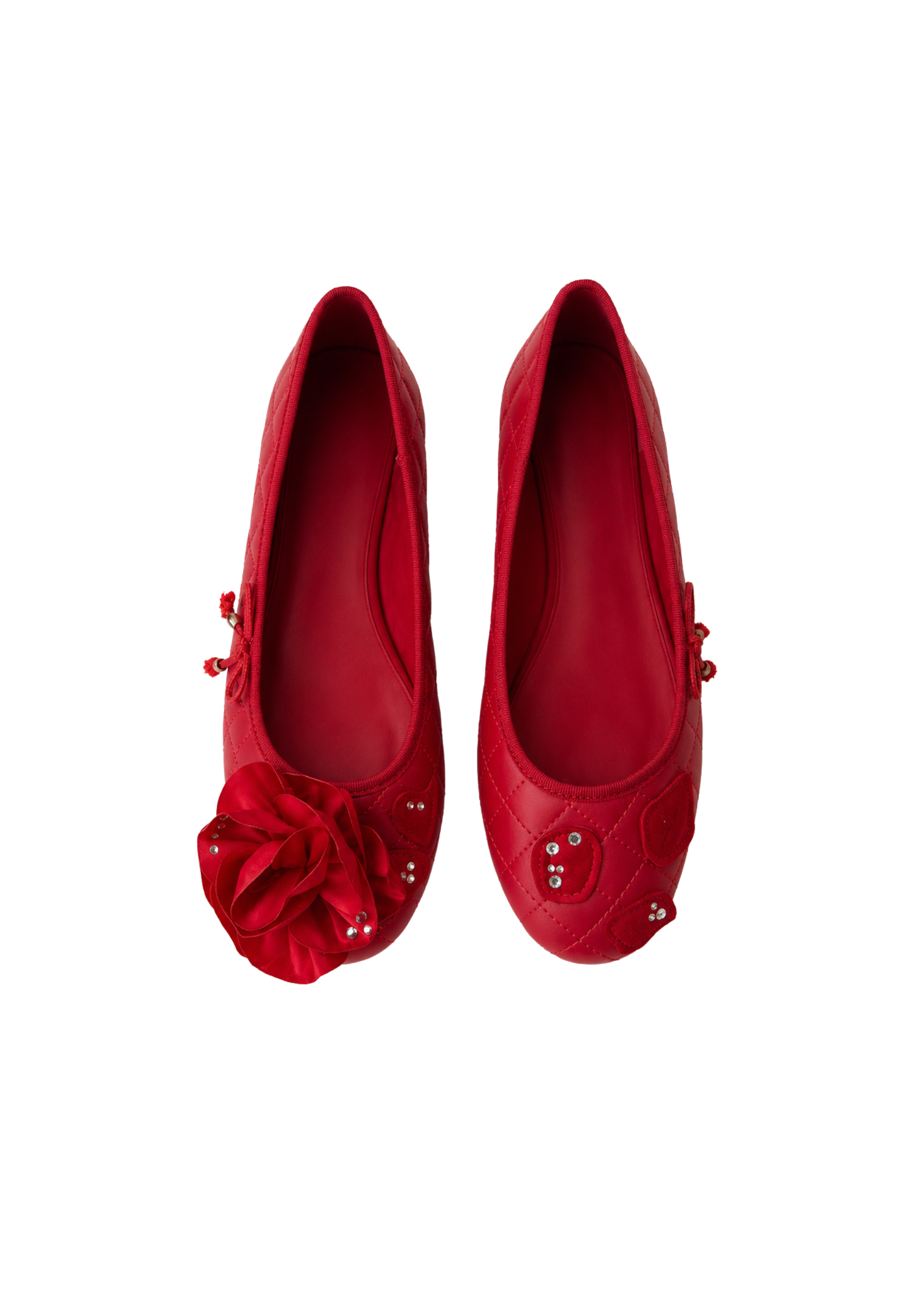 THE ROSE BALLET FLATS IN RED