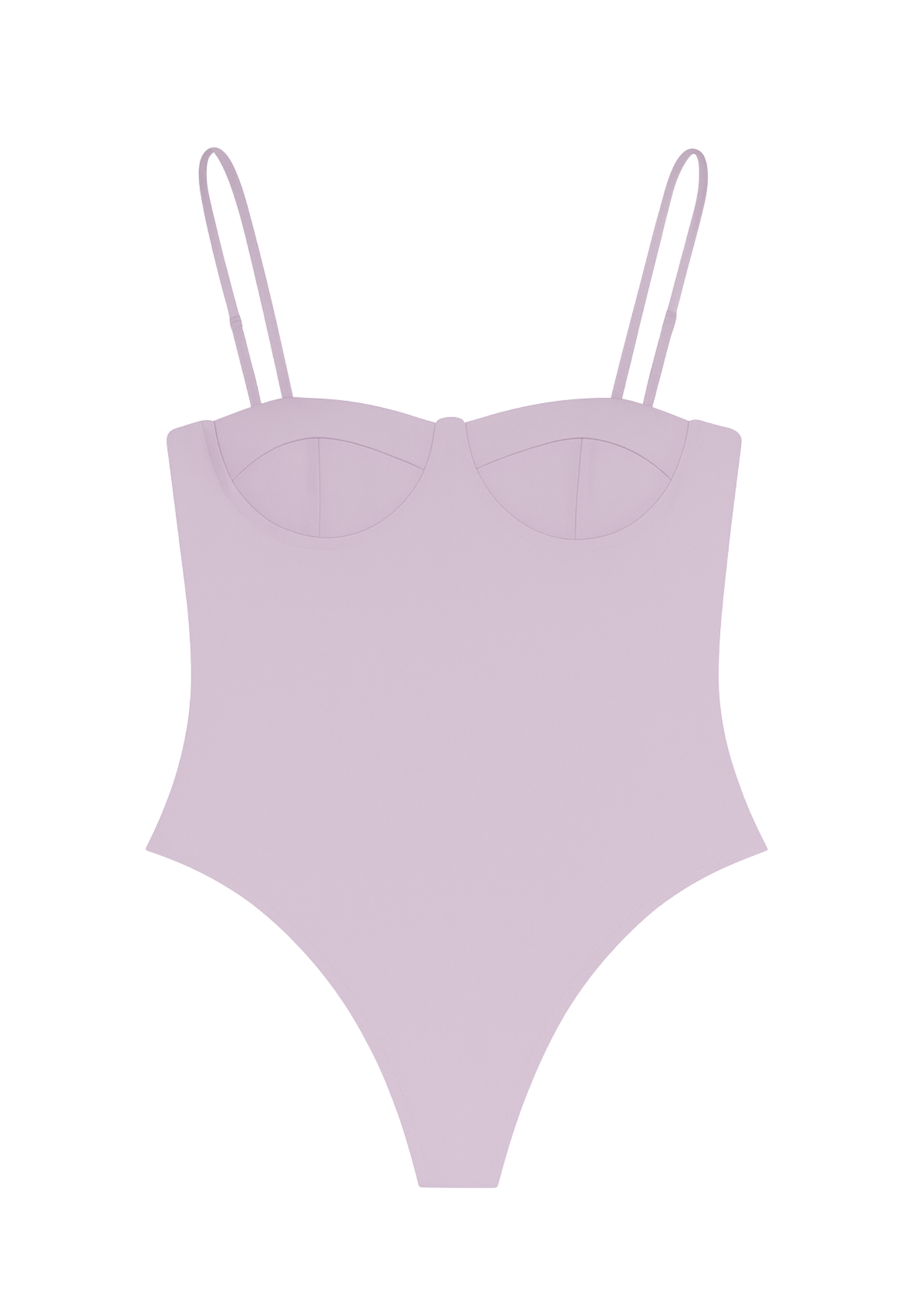 THE PLUNGE BODYSUIT IN LAVENDER