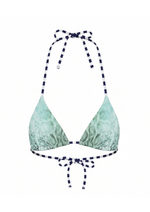 NIIHAI X MAIN ROSE TRIANGLE BIKINI TOP IN AQUA SNAKE