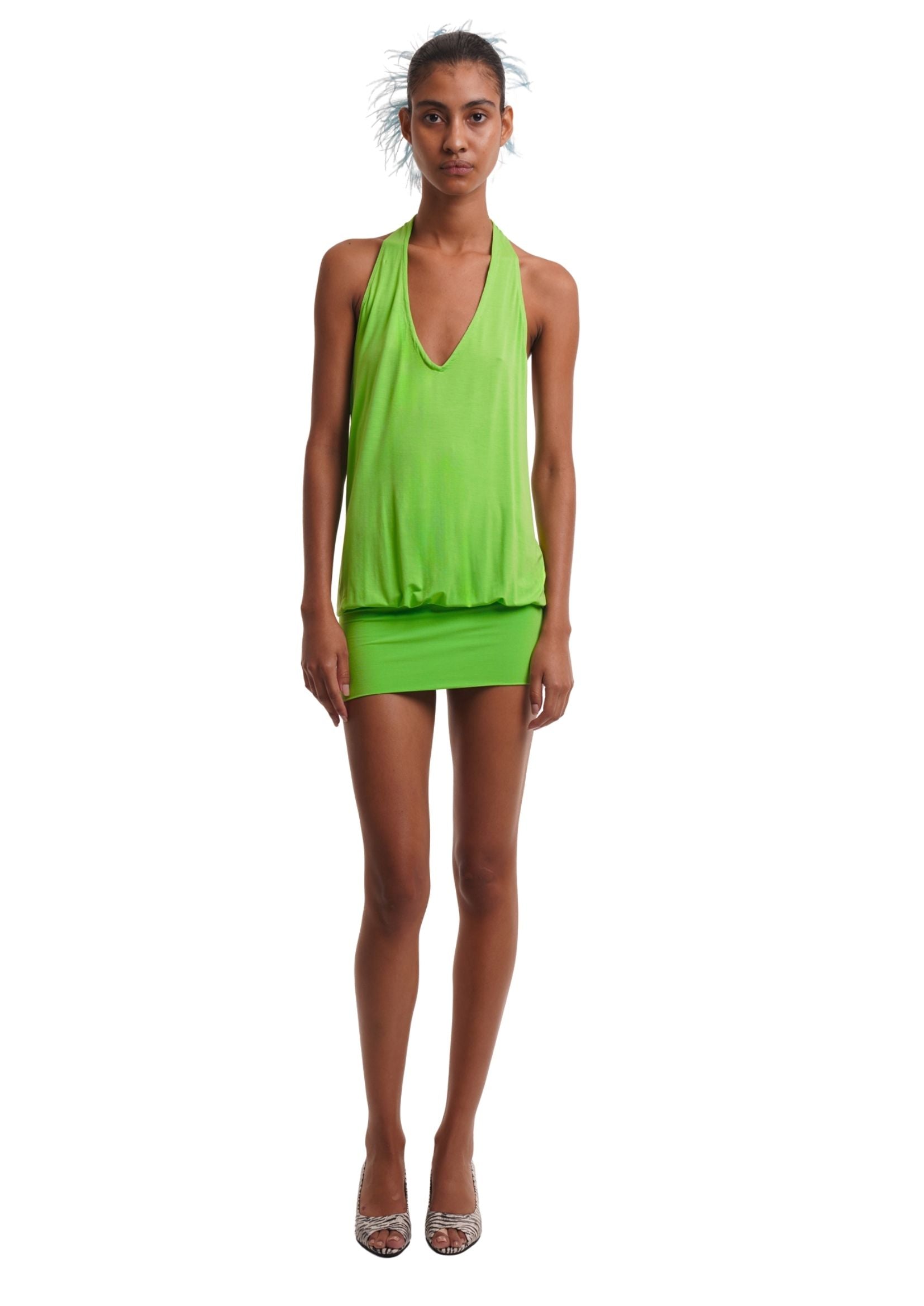HAILEY DRESS IN APPLE GREEN