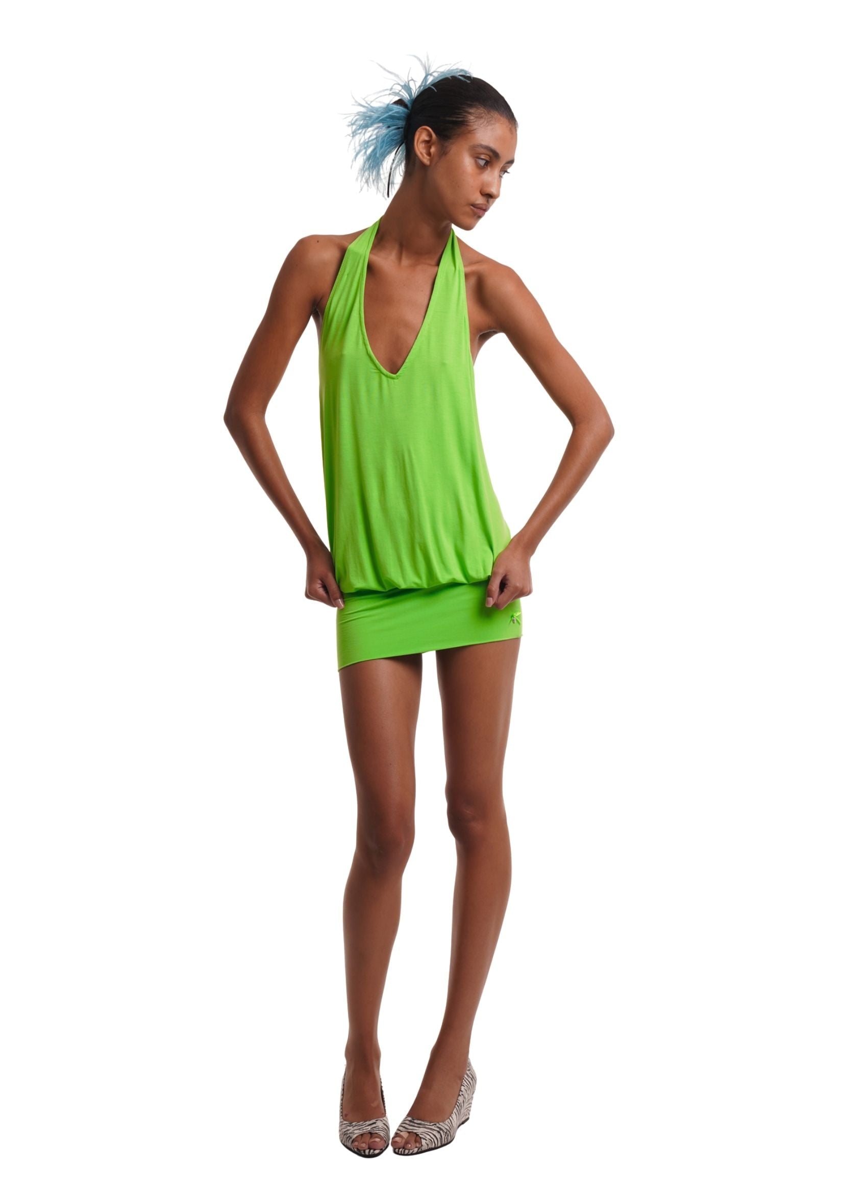 HAILEY DRESS IN APPLE GREEN