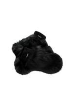 BLACK FLUFFY GLOVES