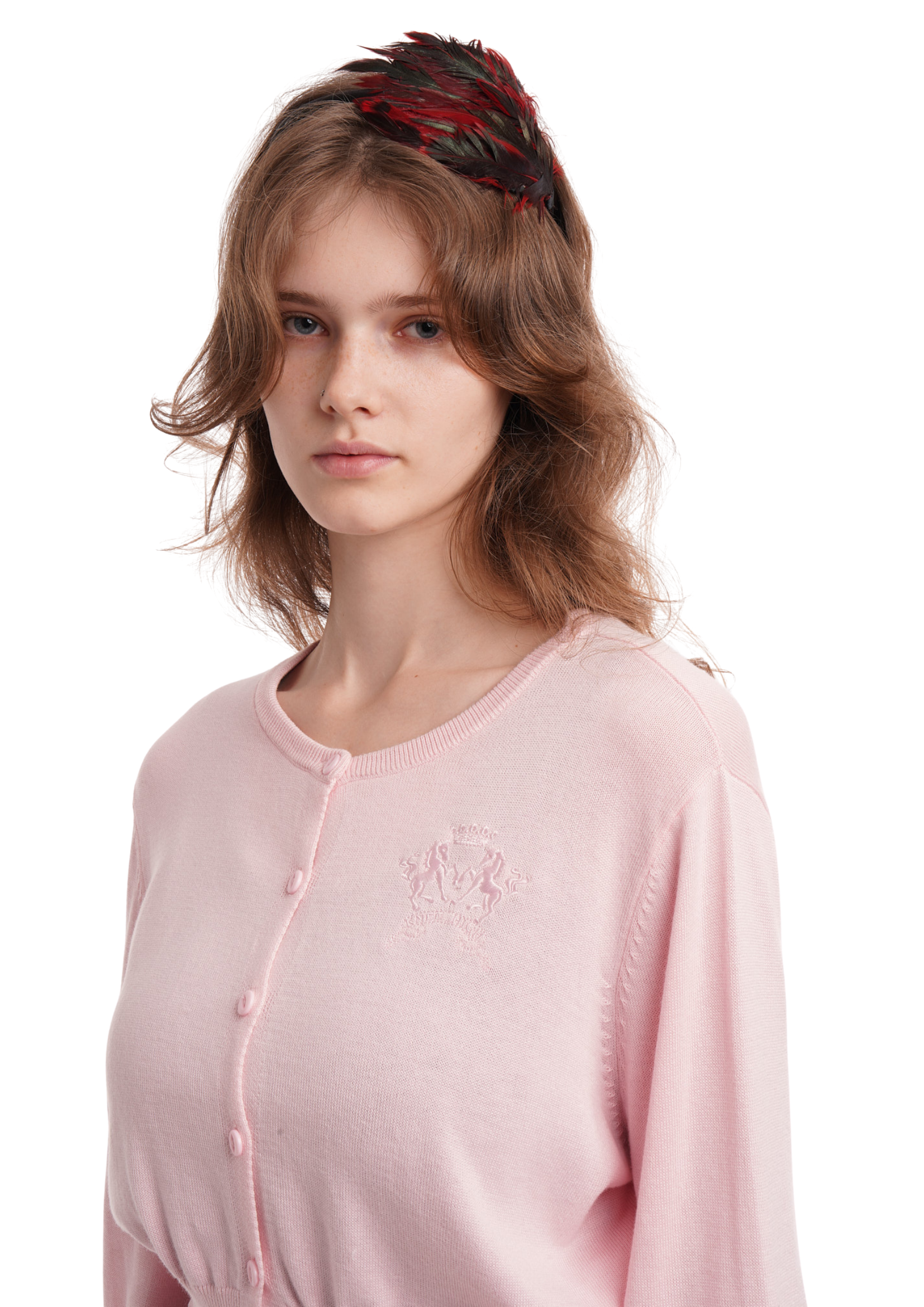 THE LONG BUBBLE CARDI IN BUBBLEGUM