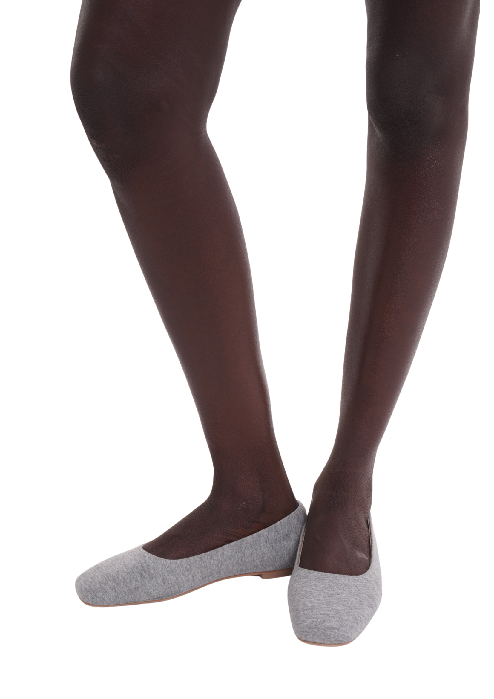 BALLET FLATS IN GREY MARL