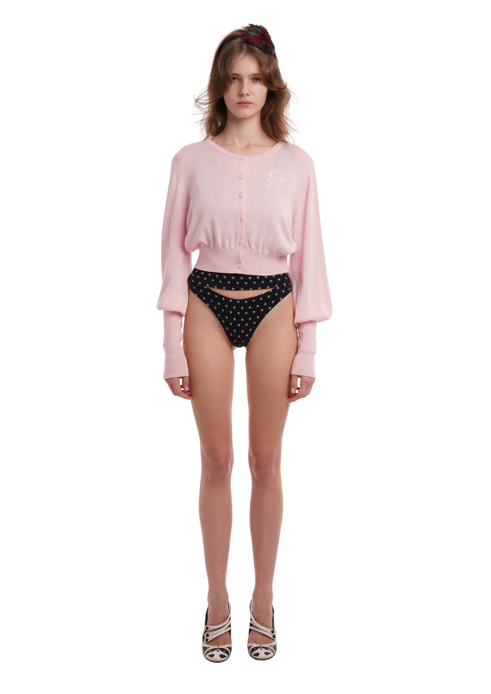 THE LONG BUBBLE CARDI IN BUBBLEGUM