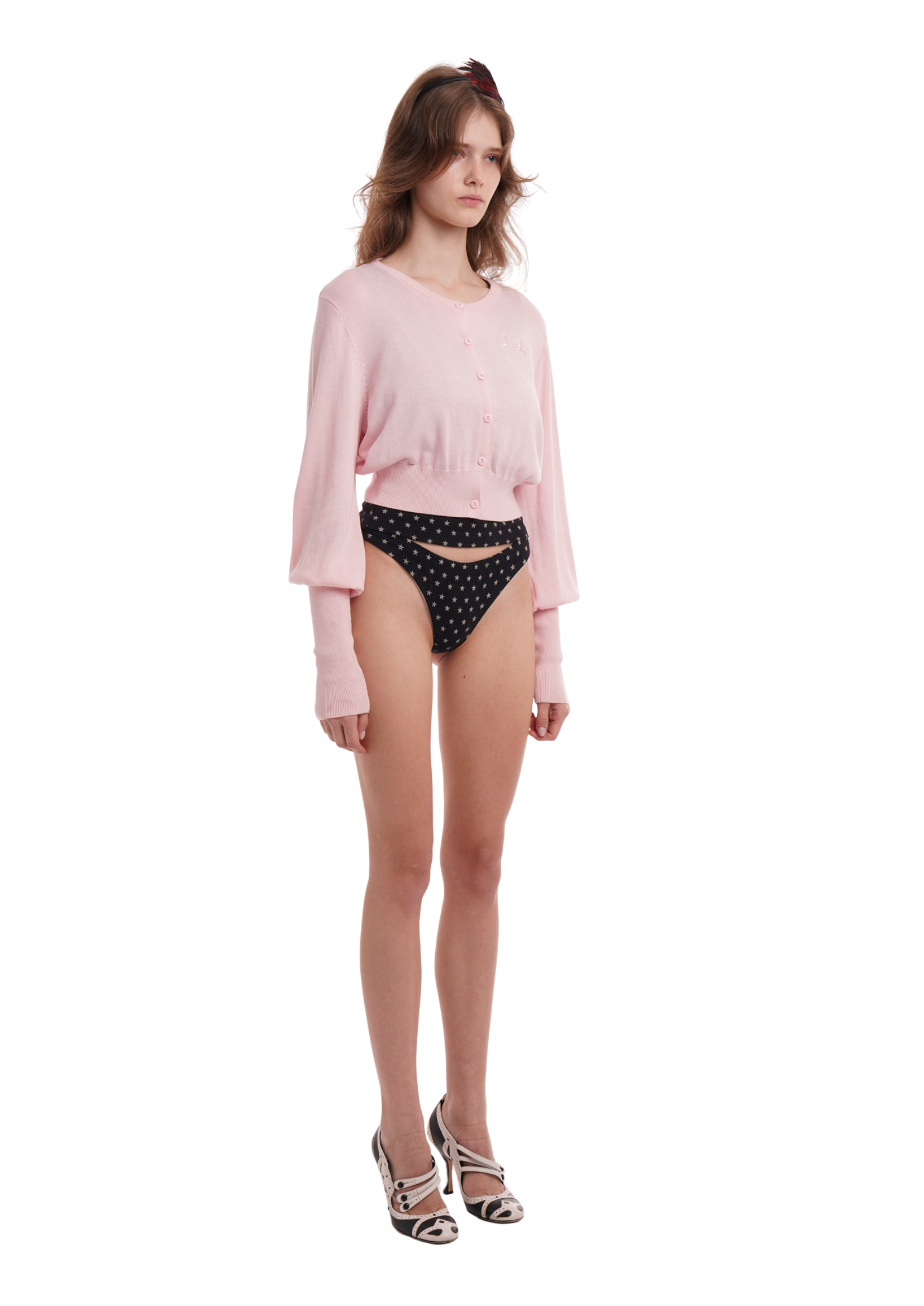 THE LONG BUBBLE CARDI IN BUBBLEGUM