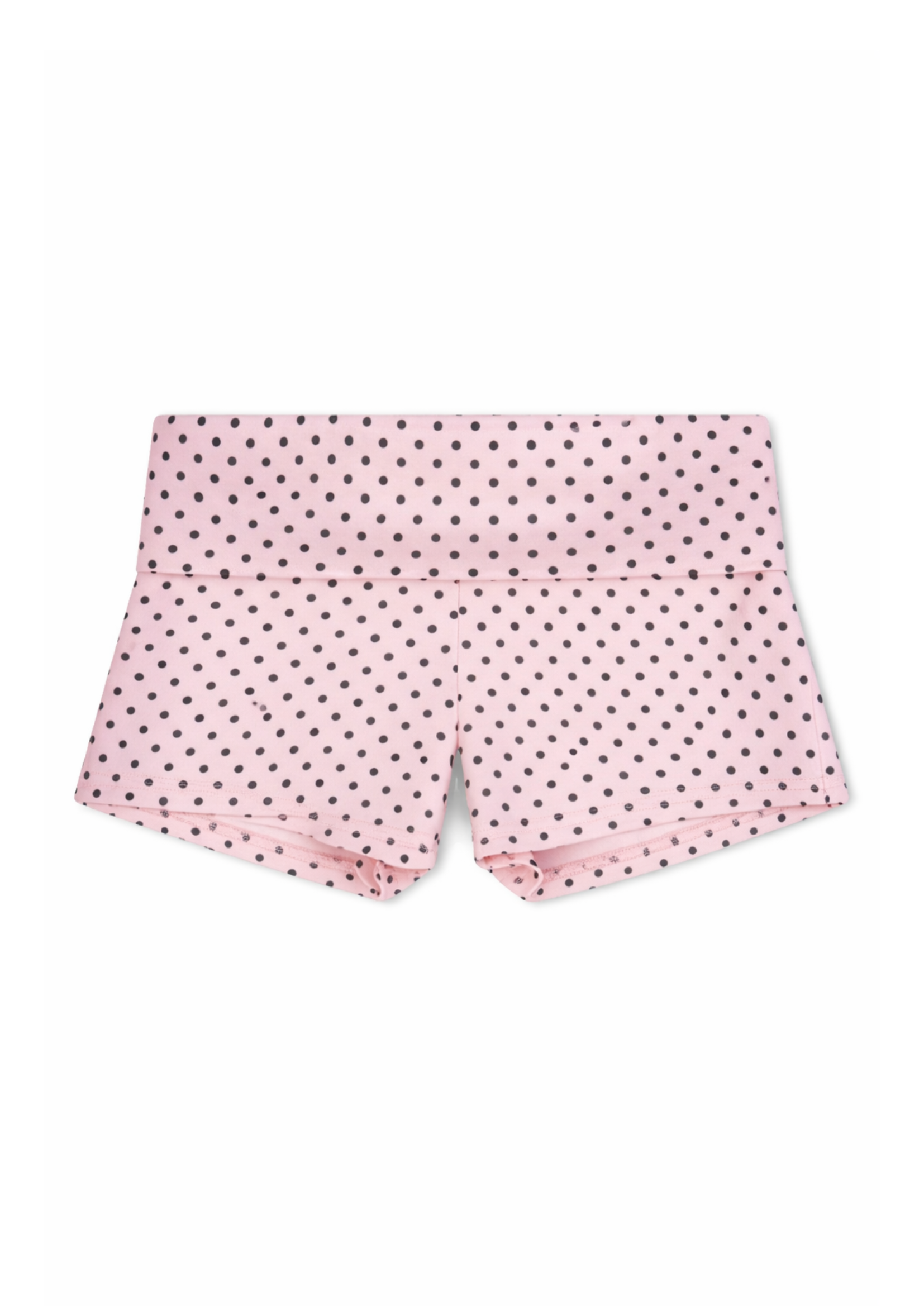 BOOTY SHORTS IN PINK POLKA