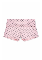BOOTY SHORTS IN PINK POLKA