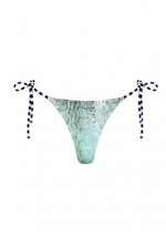 NIIHAI X MAIN ROSE TRIANGLE BIKINI BOTTOM IN AQUA SNAKE