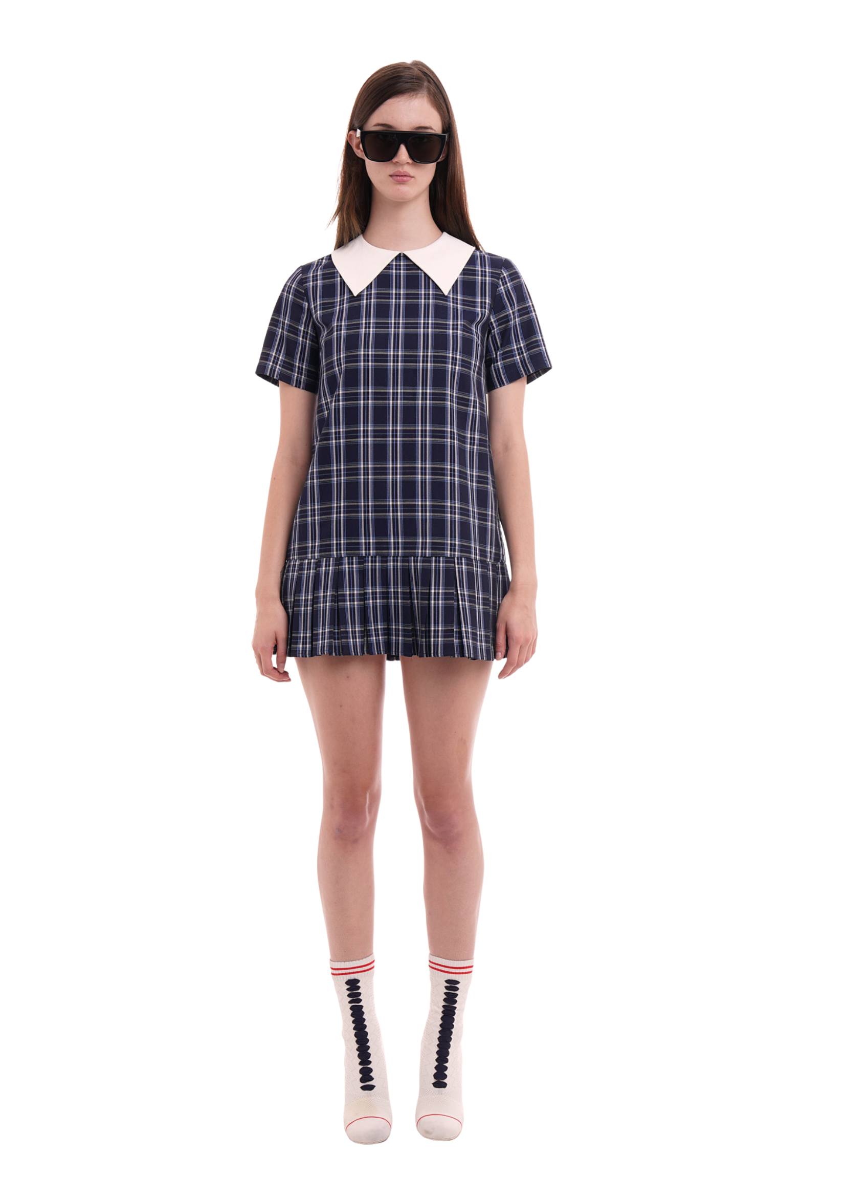 THE PLAID MINI IN DEEP BLUE