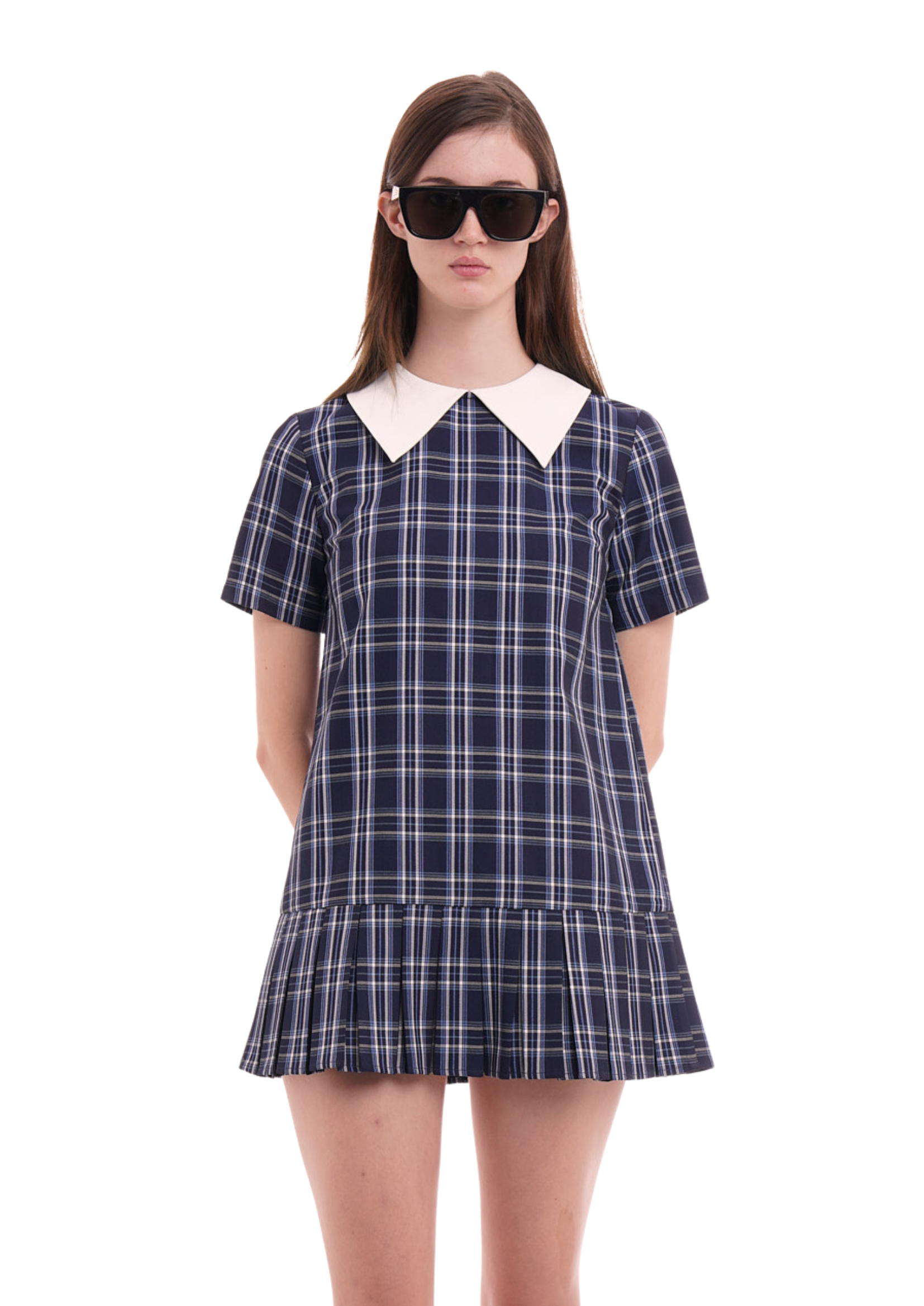 THE PLAID MINI IN DEEP BLUE