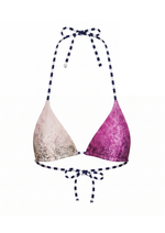 NIIHAI X MAIN ROSE TRIANGLE BIKINI TOP IN PINK SNAKE