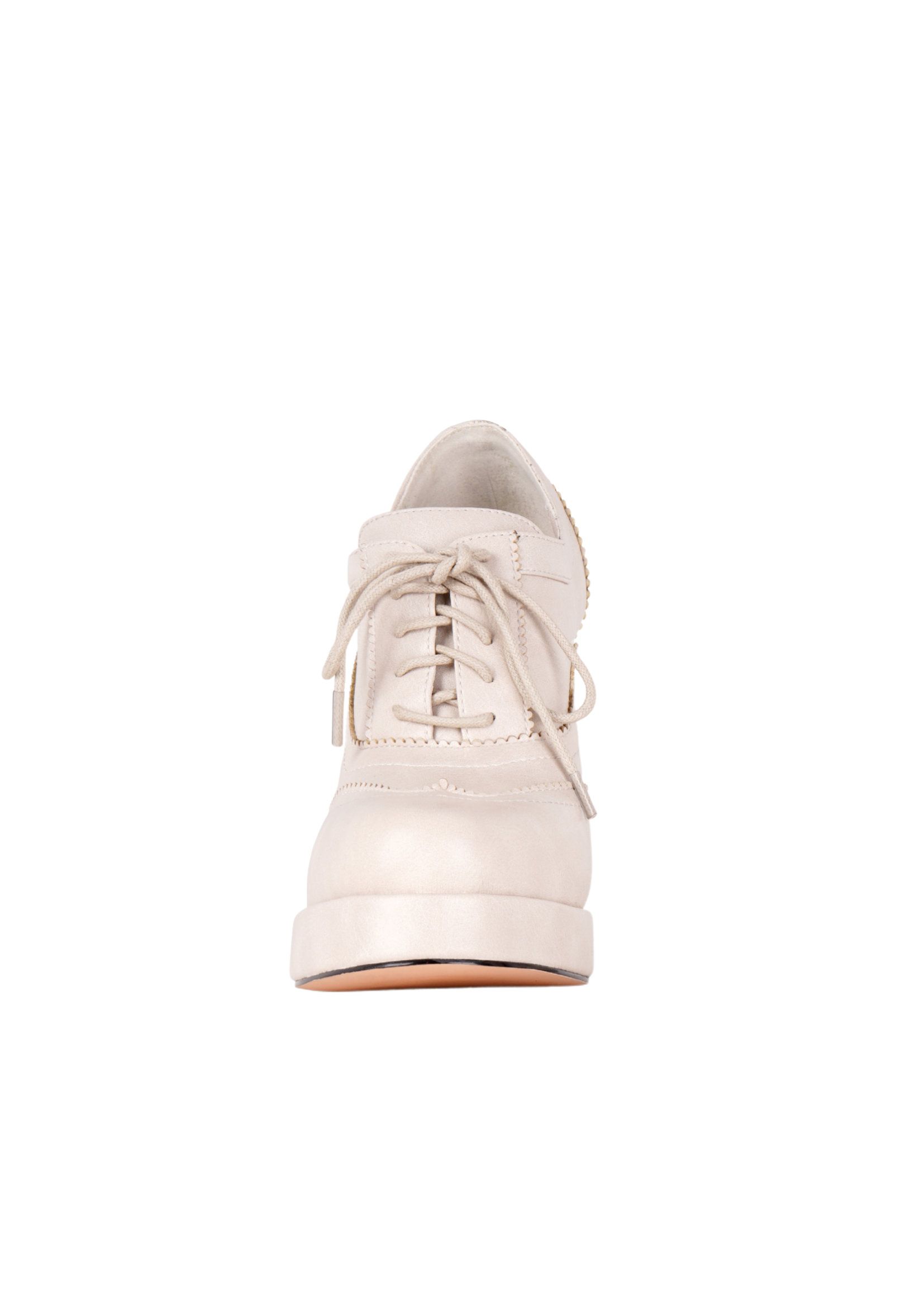 OXFORD HEELS IN ECRU