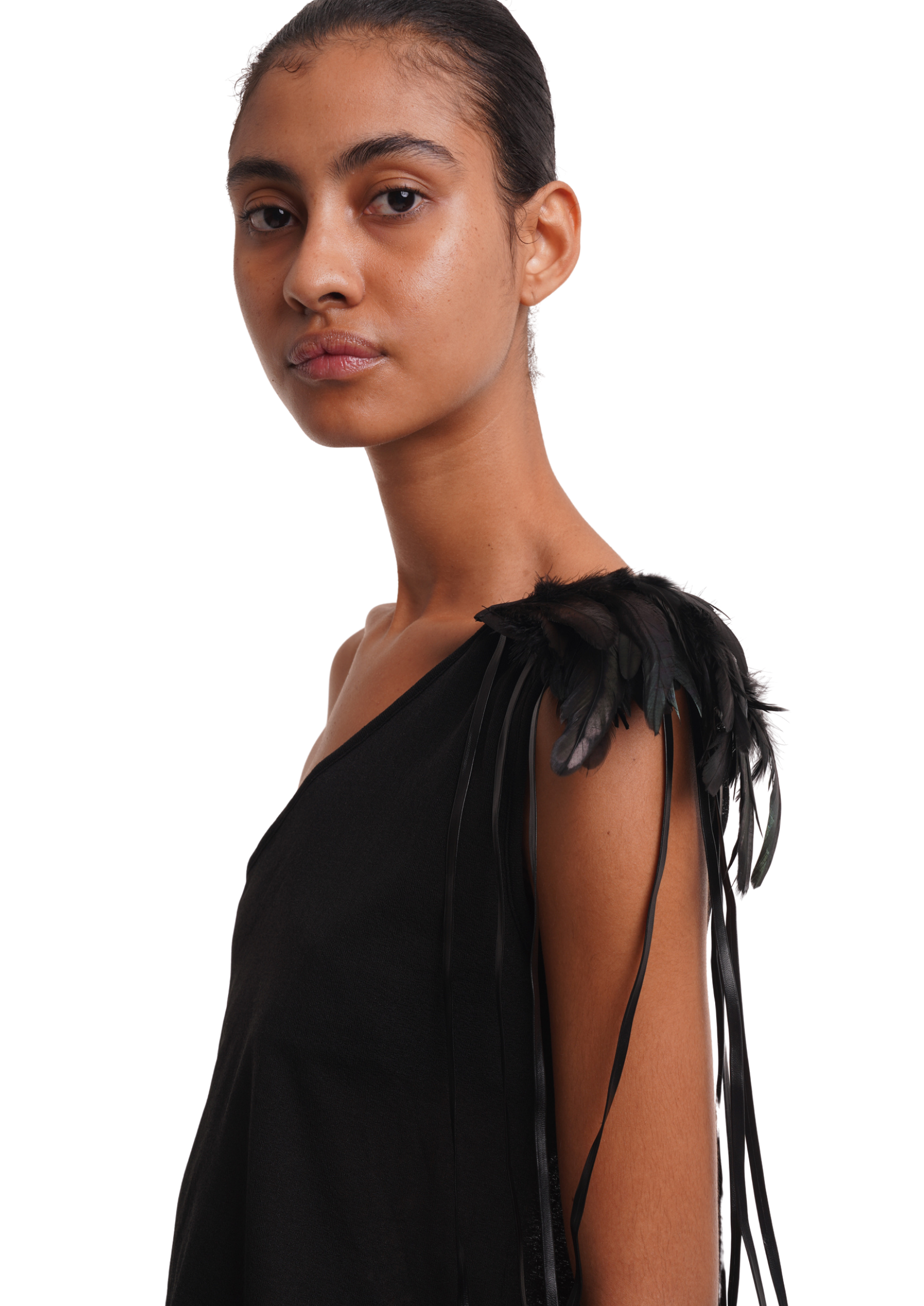 HAVEN ASYMMETRIC TOP IN BLACK