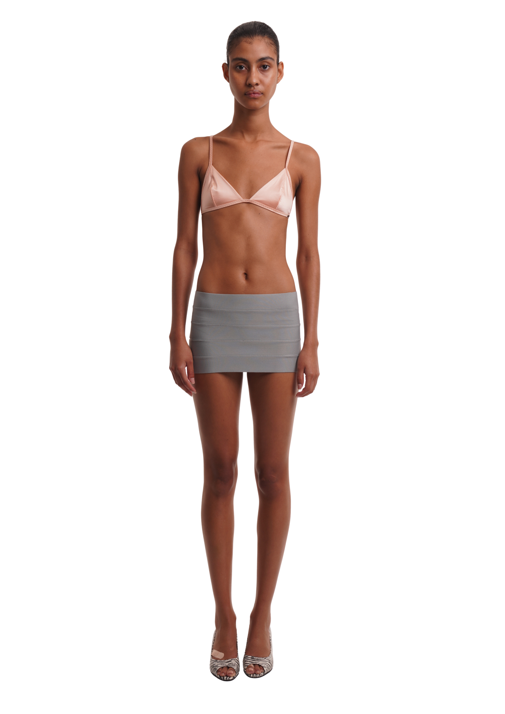 BANDAGE SKIRT IN GREY