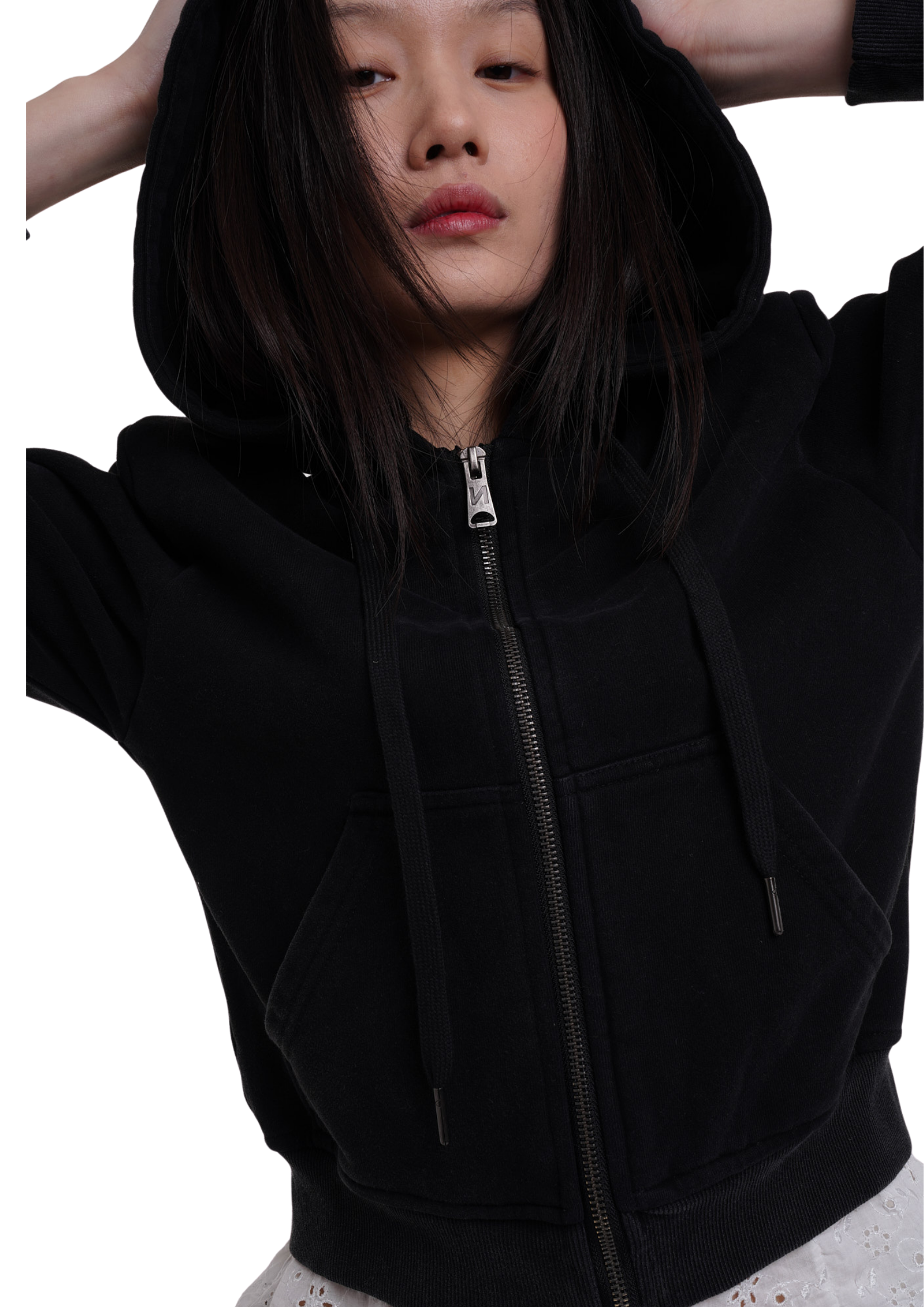 SWEATS SET HOODIE IN WORN BLACK