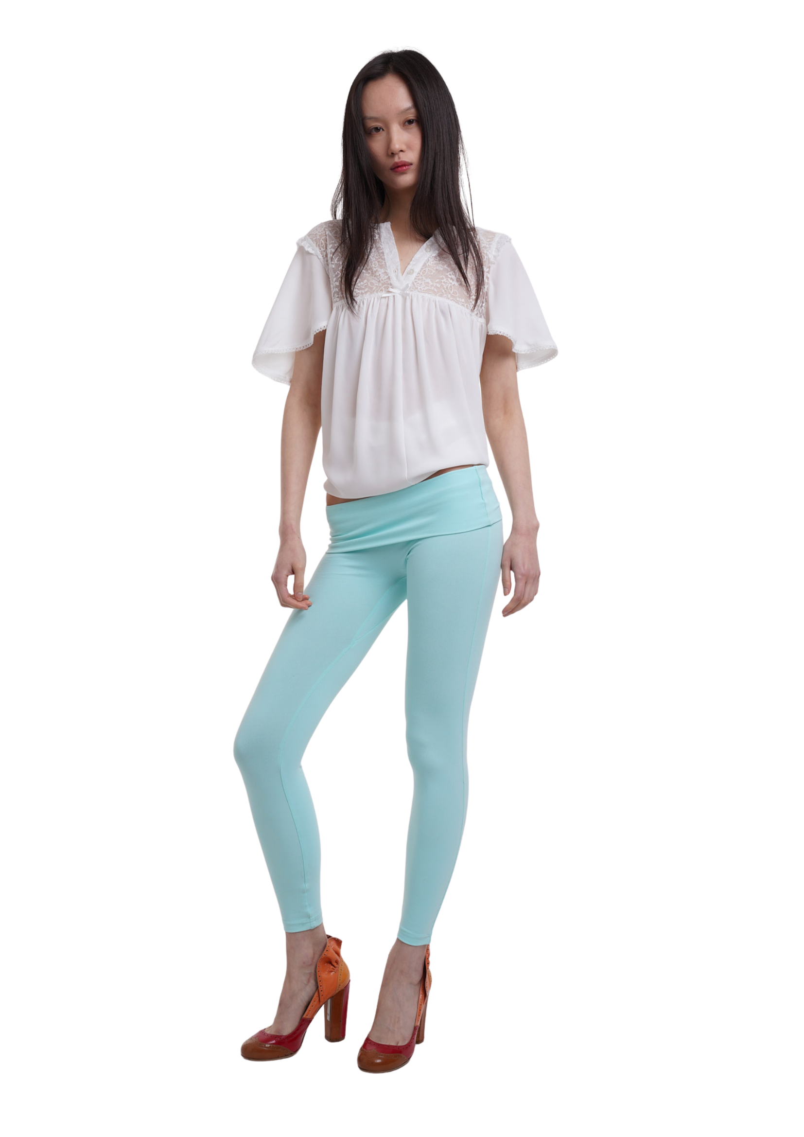 FOLD OVER LEGGINGS IN ICE