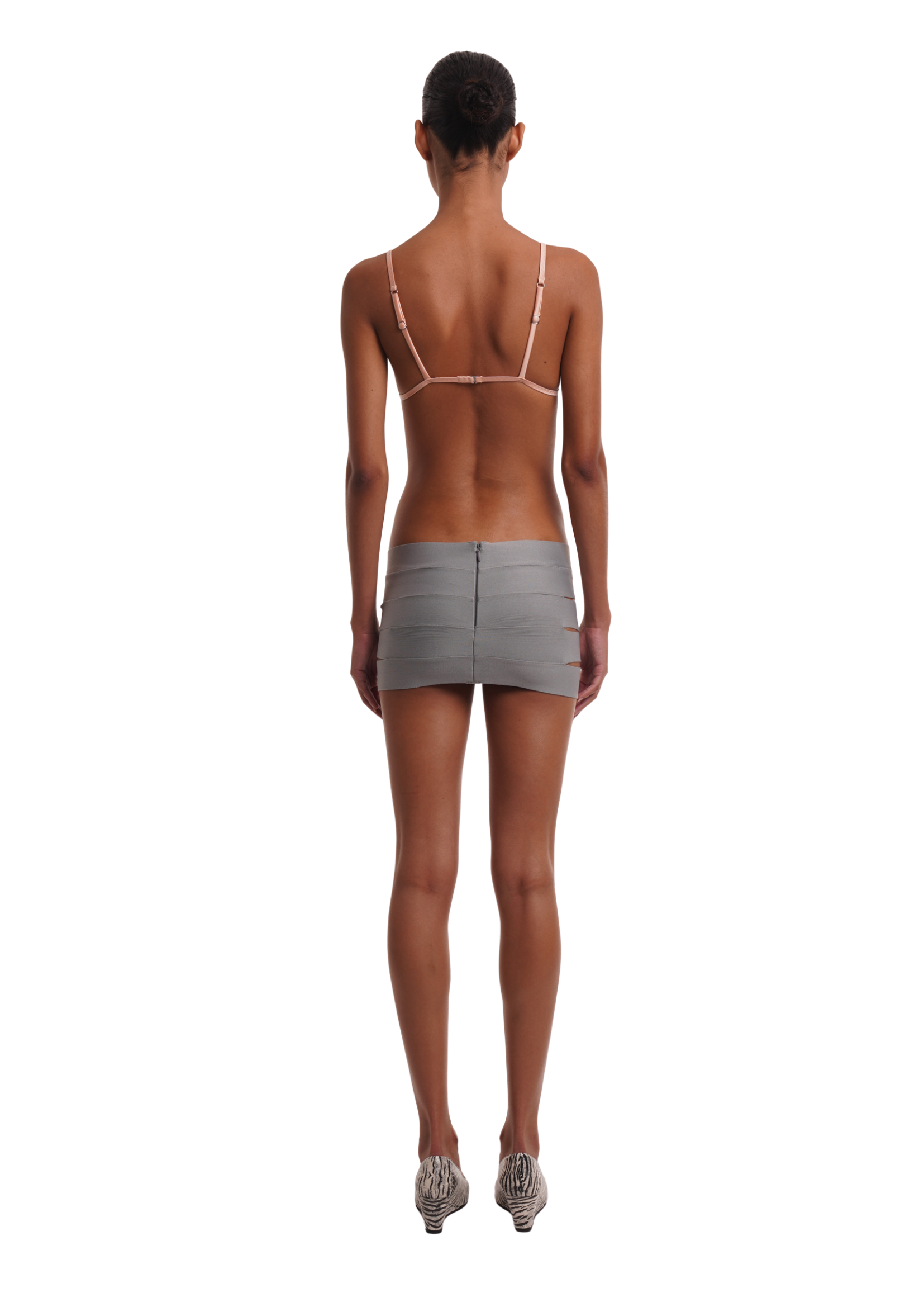 BANDAGE SKIRT IN GREY