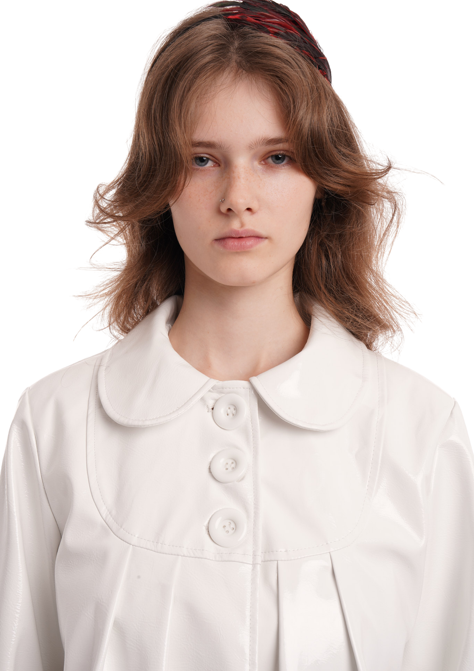 AFTER DARK COAT IN WHITE GLOSS