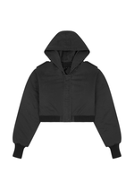 CAP CROP JACKET IN WORN BLACK