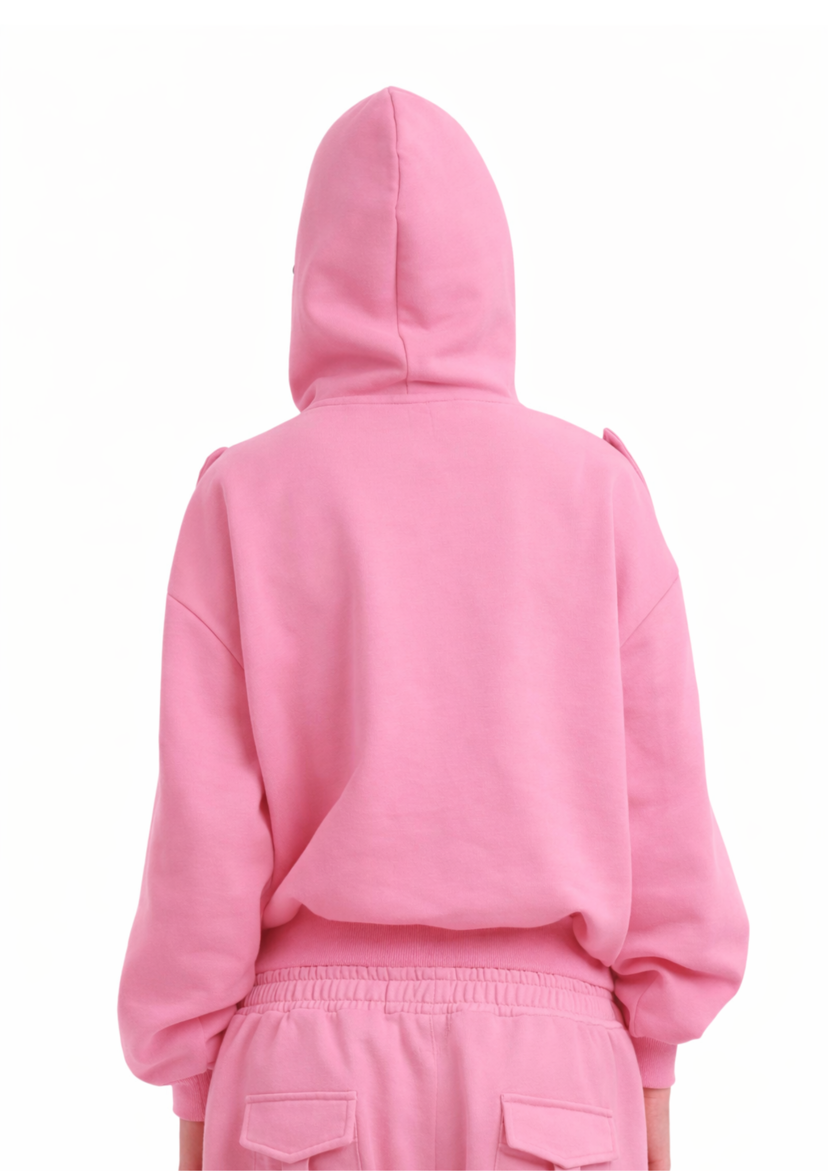 COVER HOODIE IN WORN ROSIE PINK
